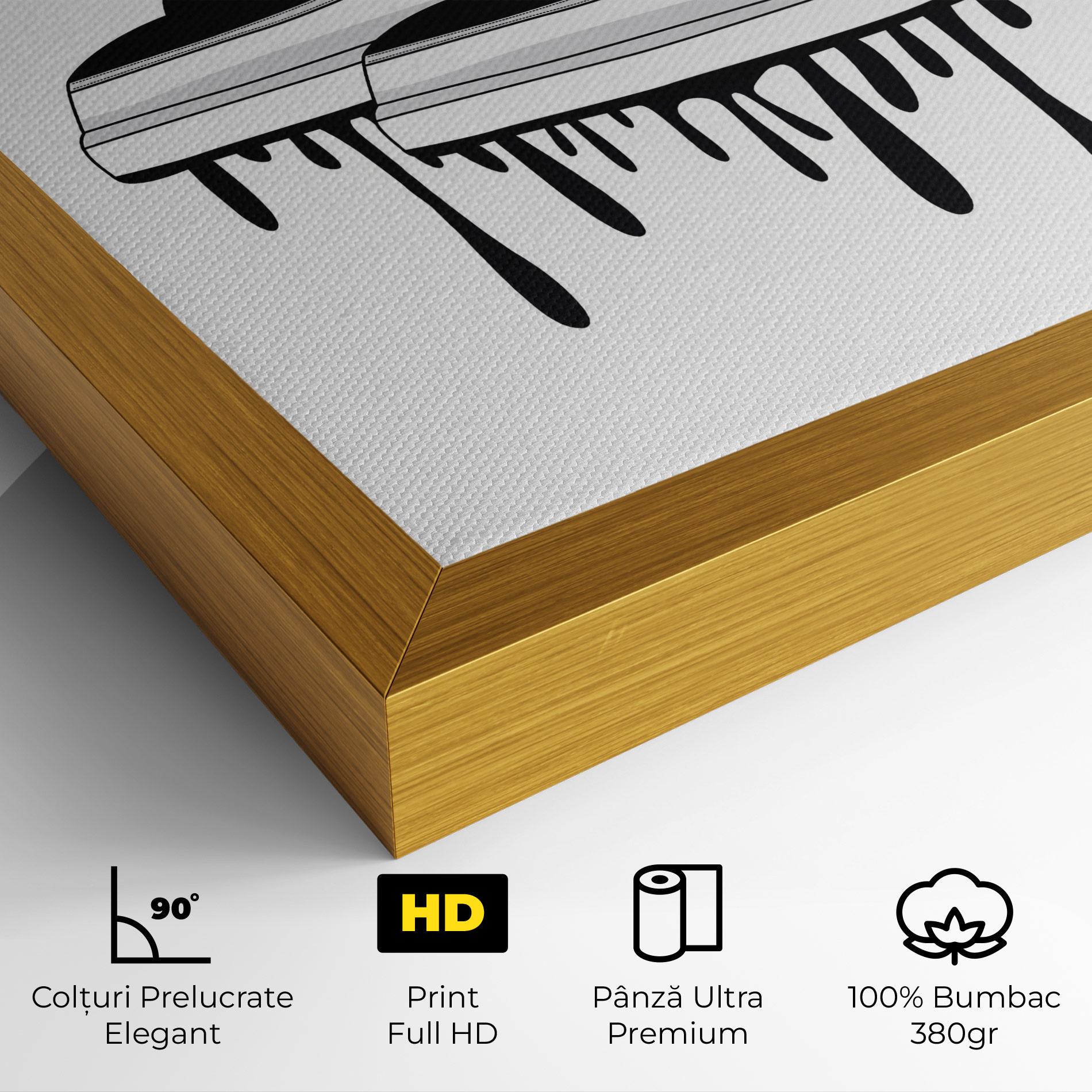 Tablou Canvas Black White Shoes mockup 4