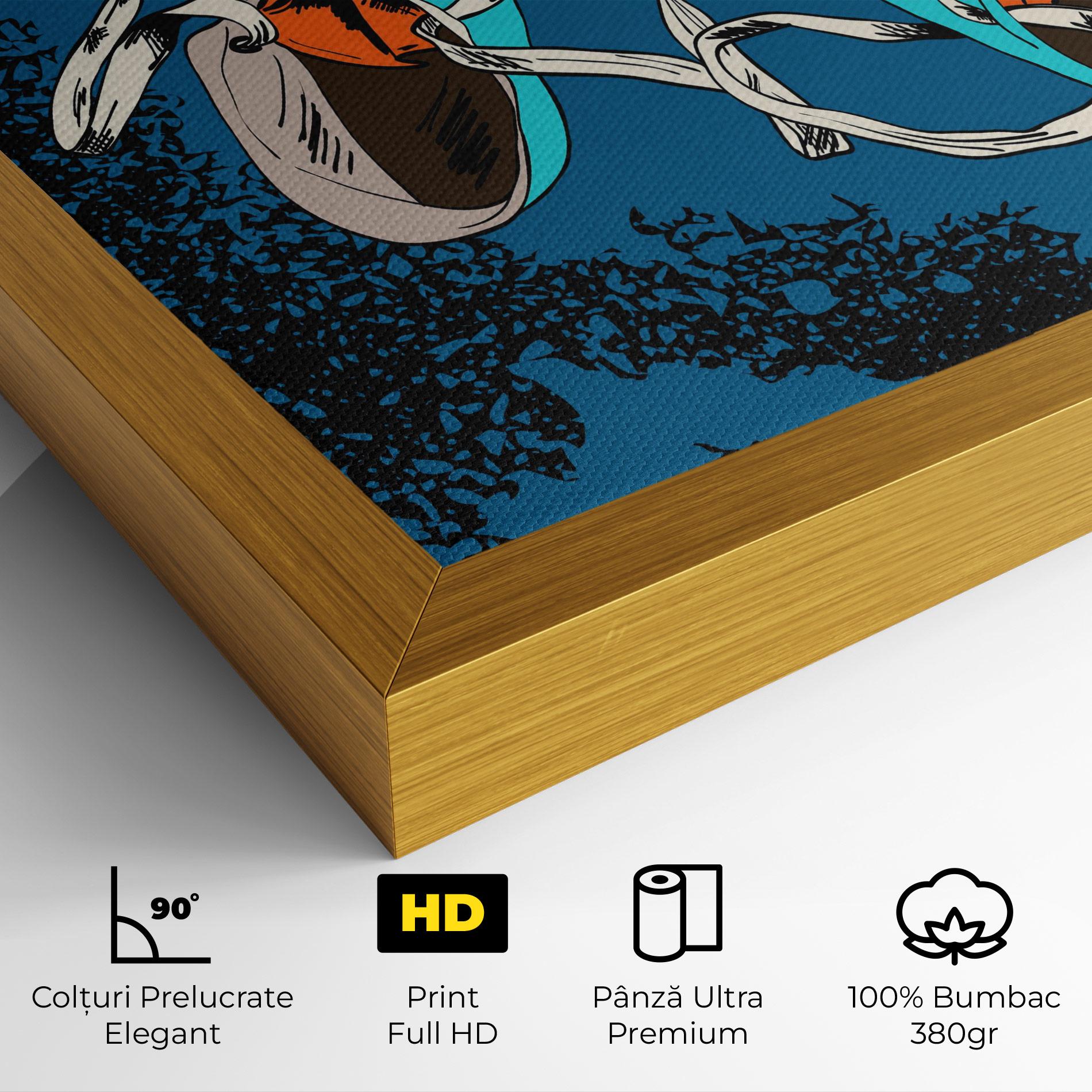 Tablou Canvas Blue Shoes Splash mockup 4