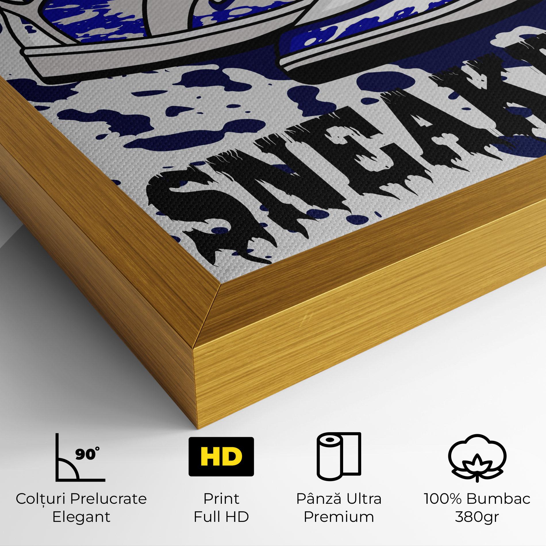 Tablou Canvas Dark Blue Sneakers mockup 4