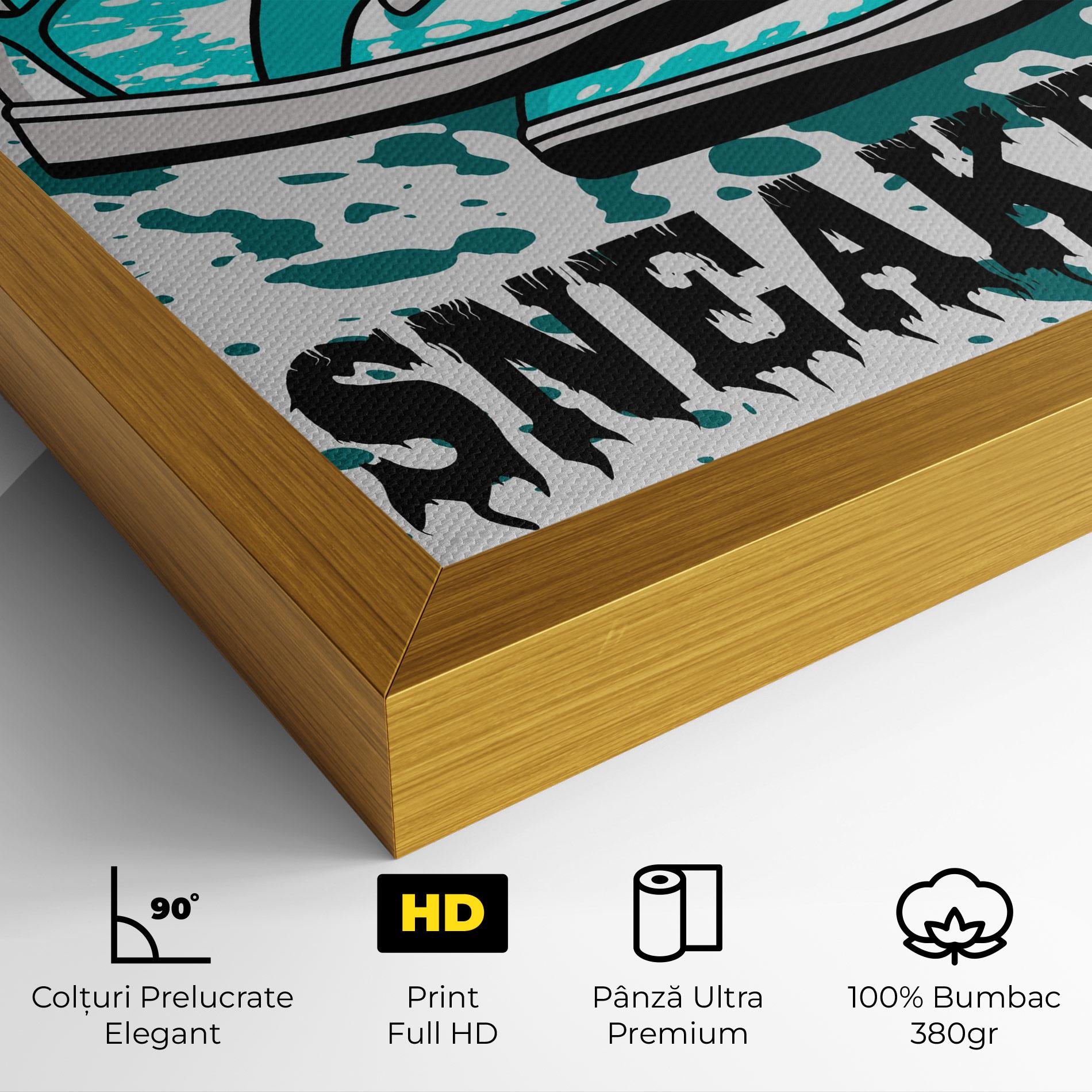 Tablou Canvas Light Blue Sneakers mockup 4