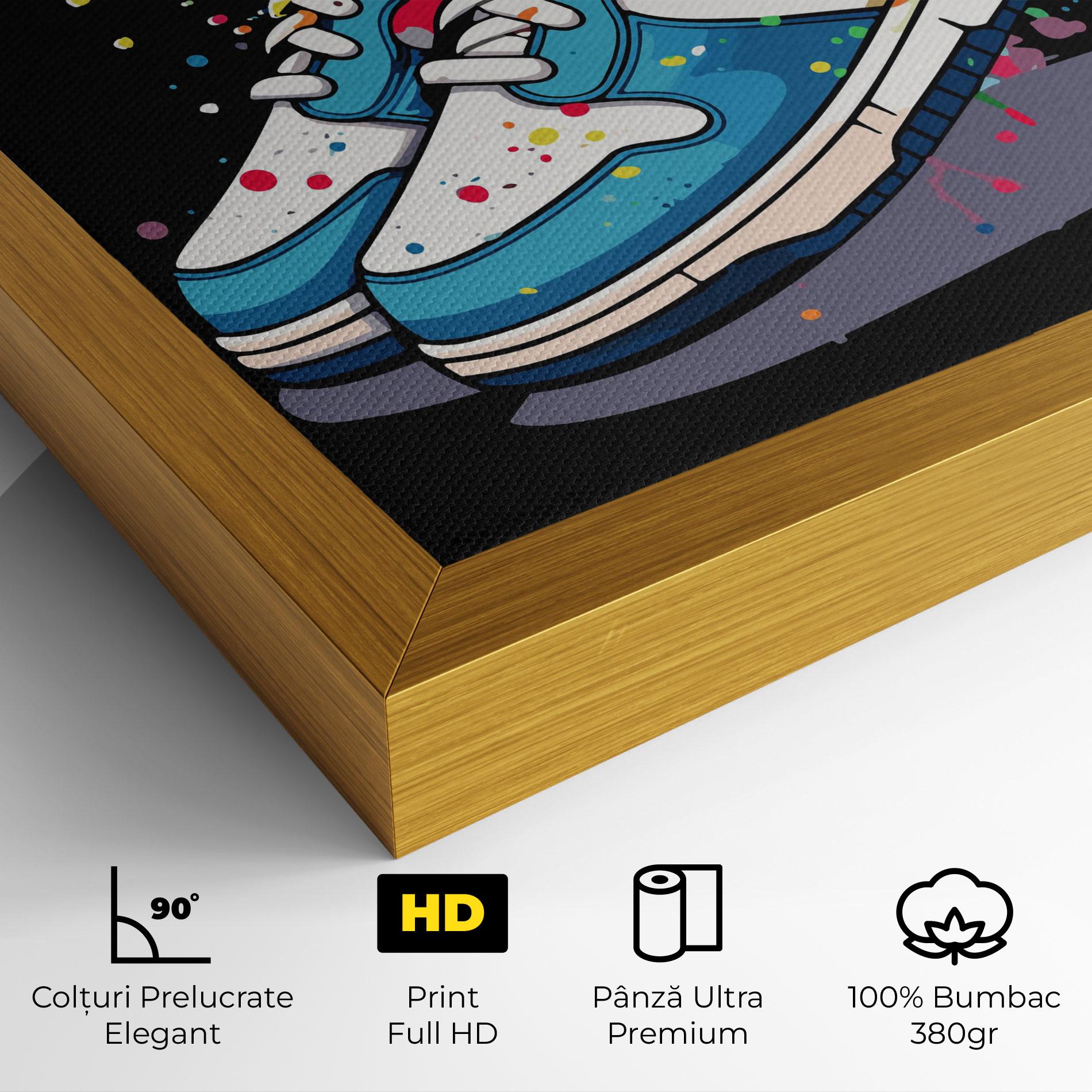 Tablou Canvas Shoes Splash Color mockup 4