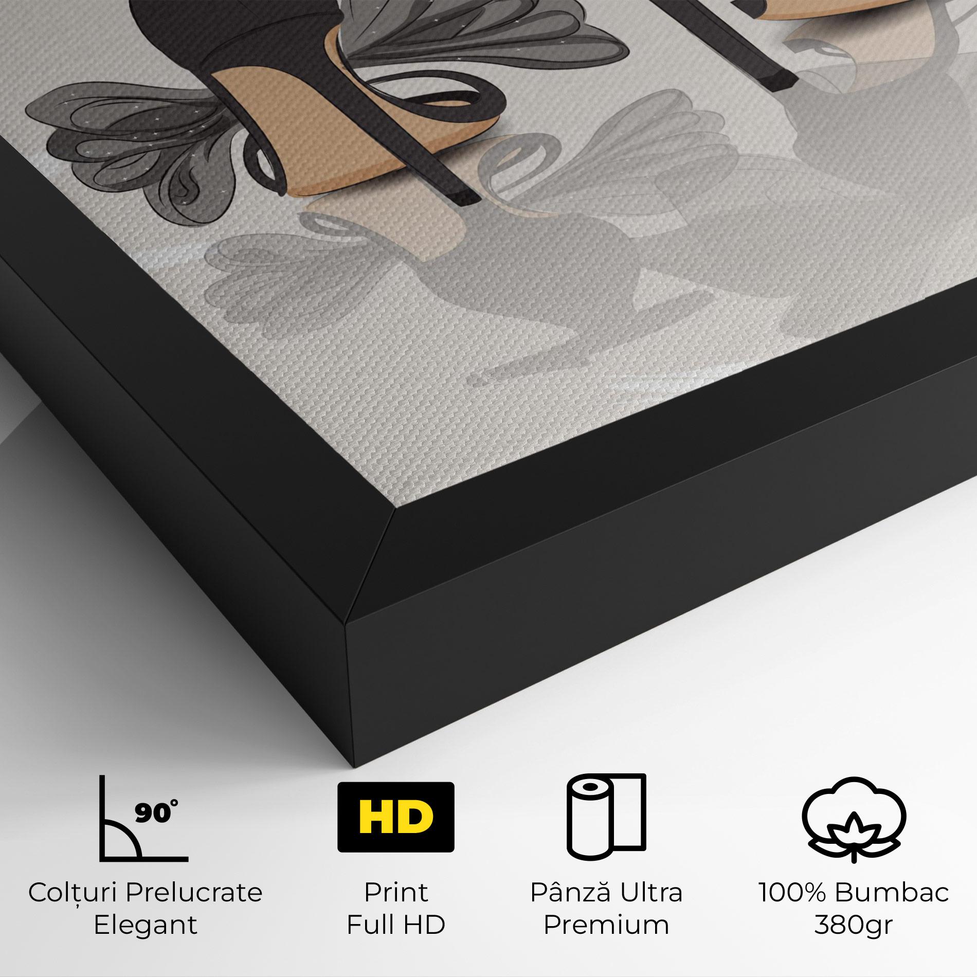 Tablou Canvas Black Bow Heels mockup 4