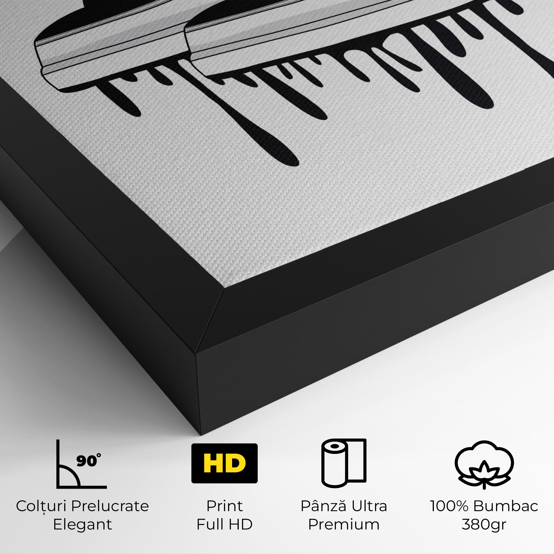 Tablou Canvas Black White Shoes mockup 4