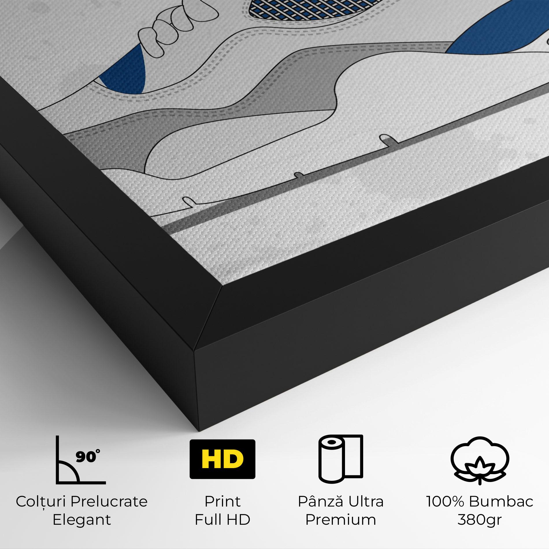 Tablou Canvas Blue Grey Sneakers mockup 4