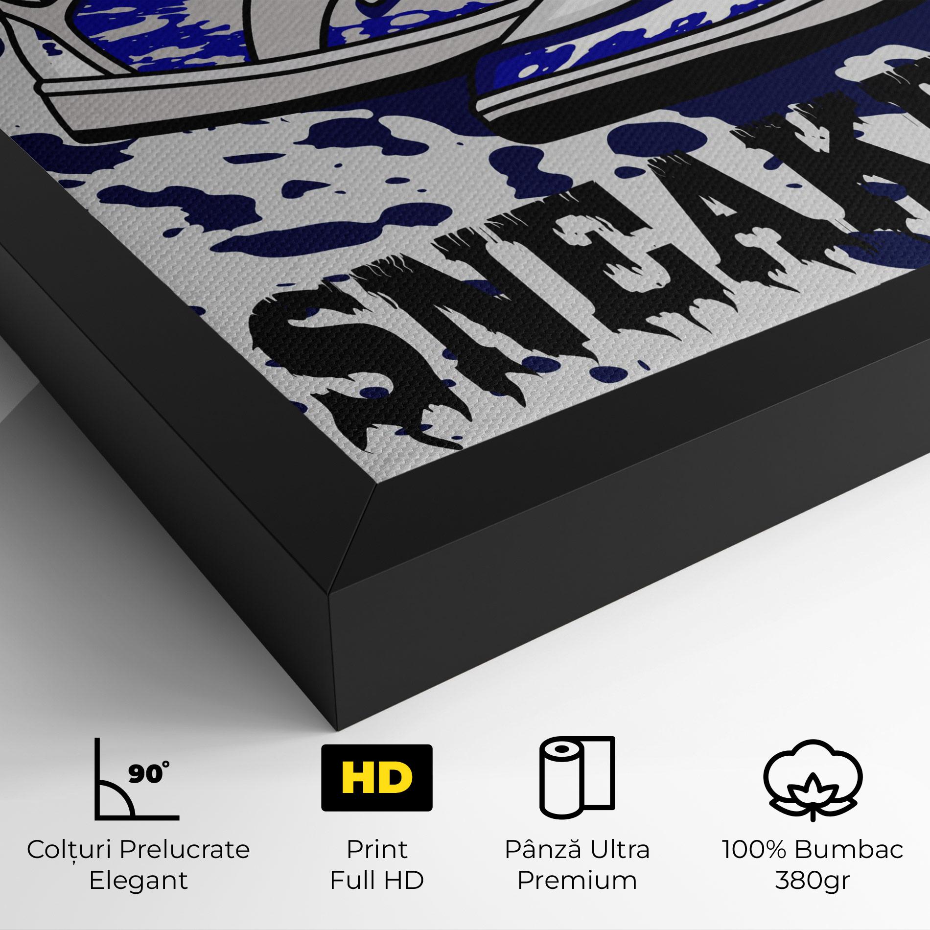 Tablou Canvas Dark Blue Sneakers mockup 4