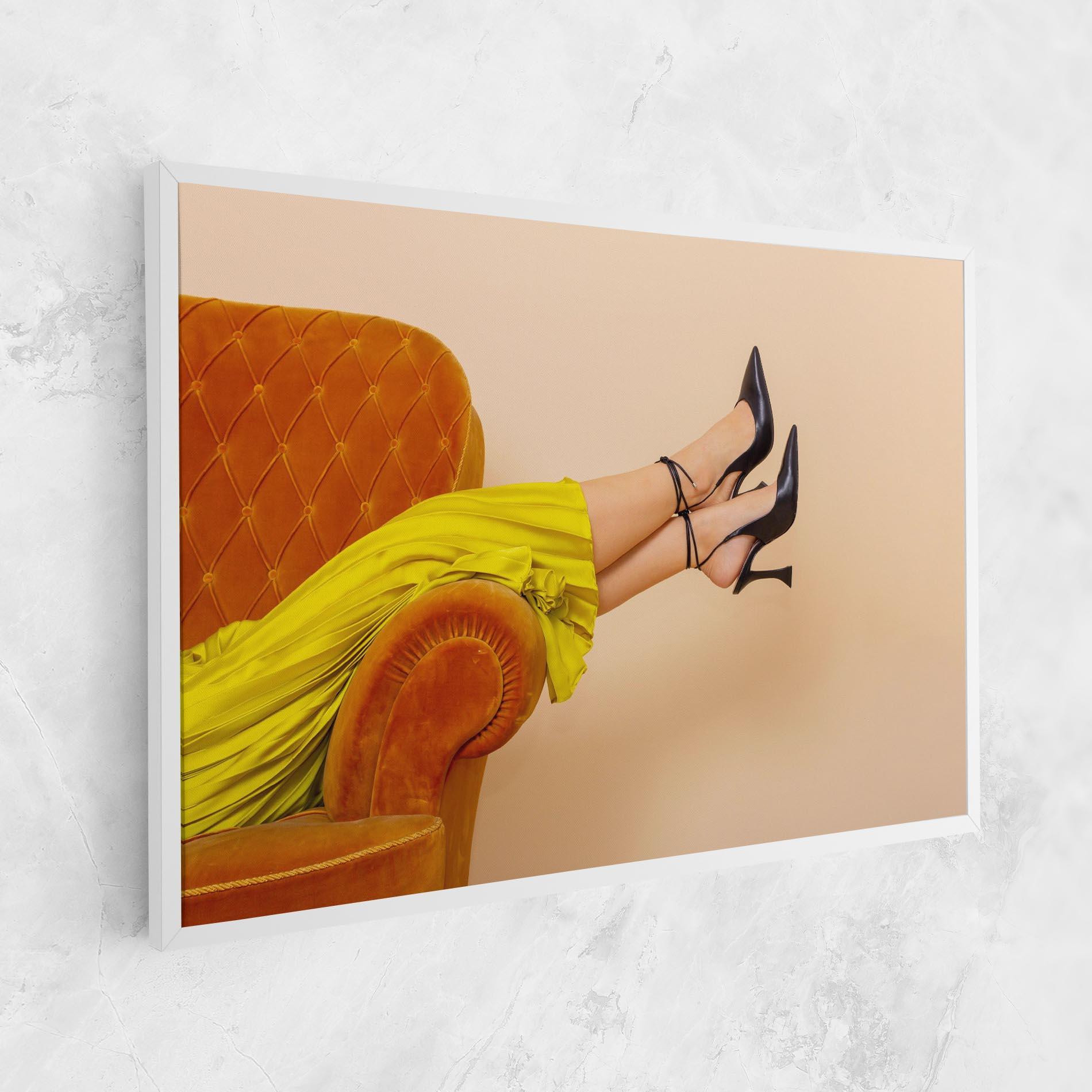 Tablou Canvas Black Heals On Cream mockup 1