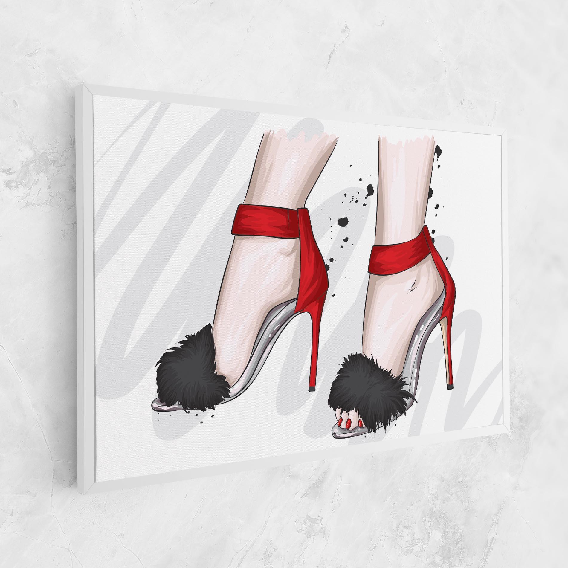 Tablou Canvas Black Red Heels mockup 1