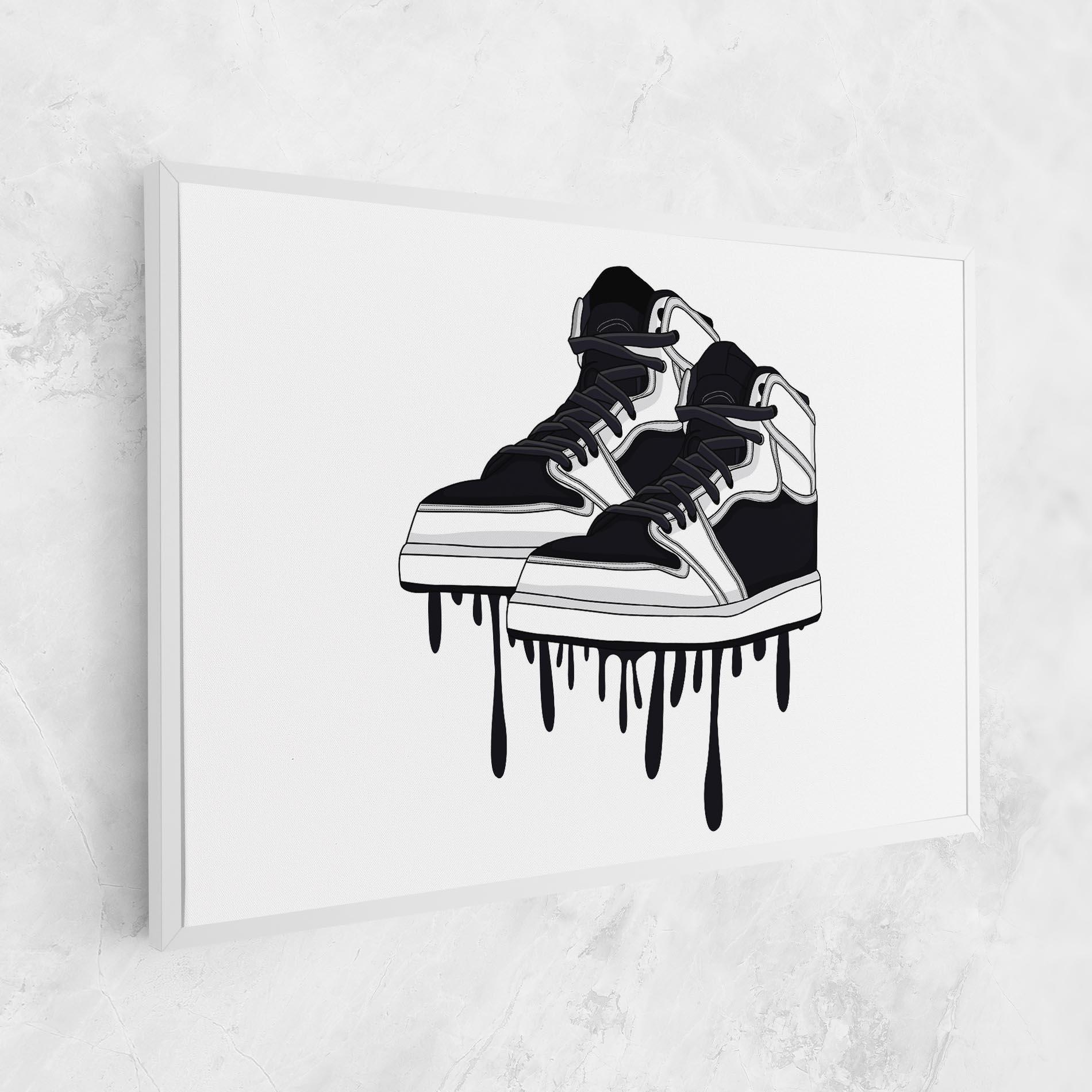 Tablou Canvas Black White Shoes mockup 1