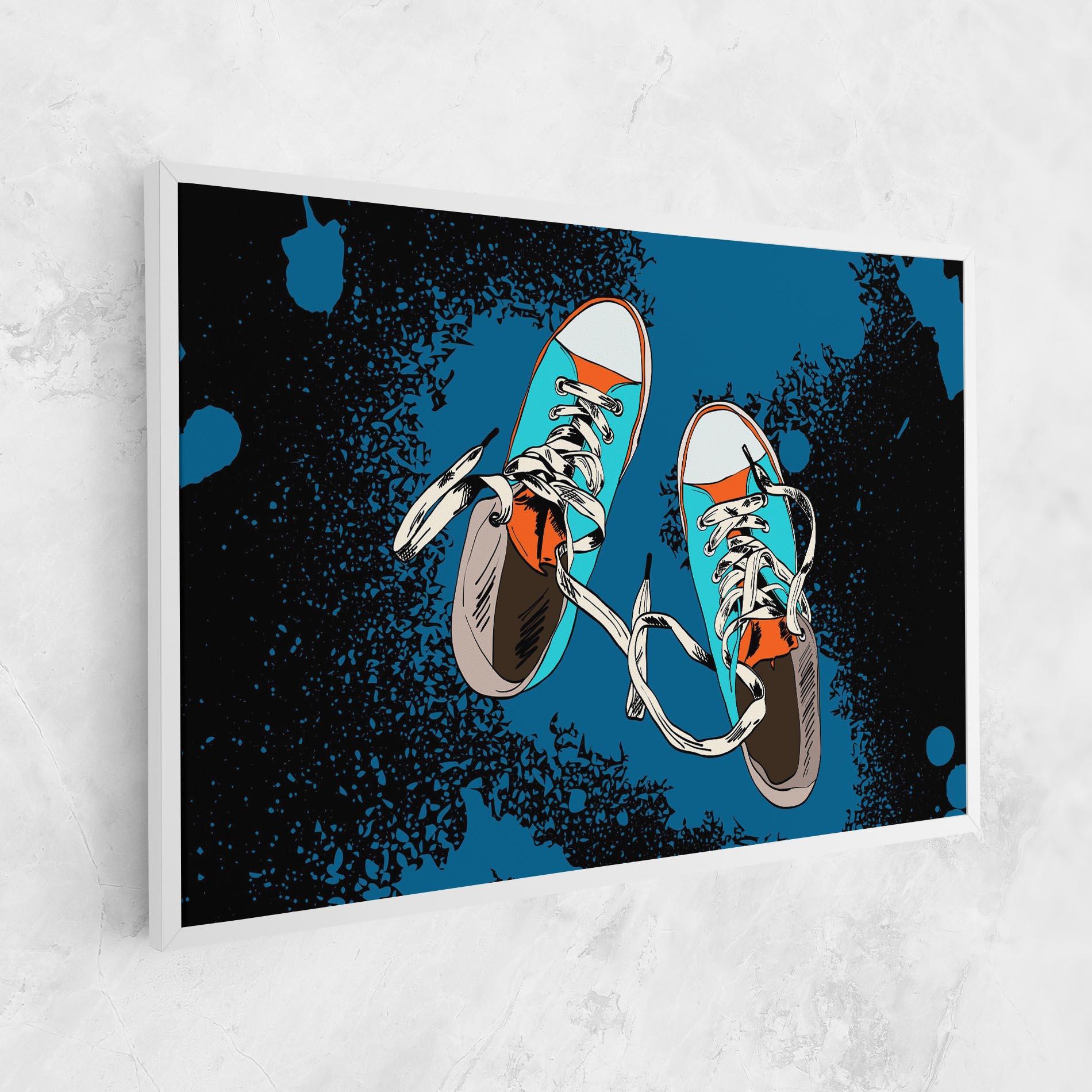 Tablou Canvas Blue Shoes Splash mockup 1