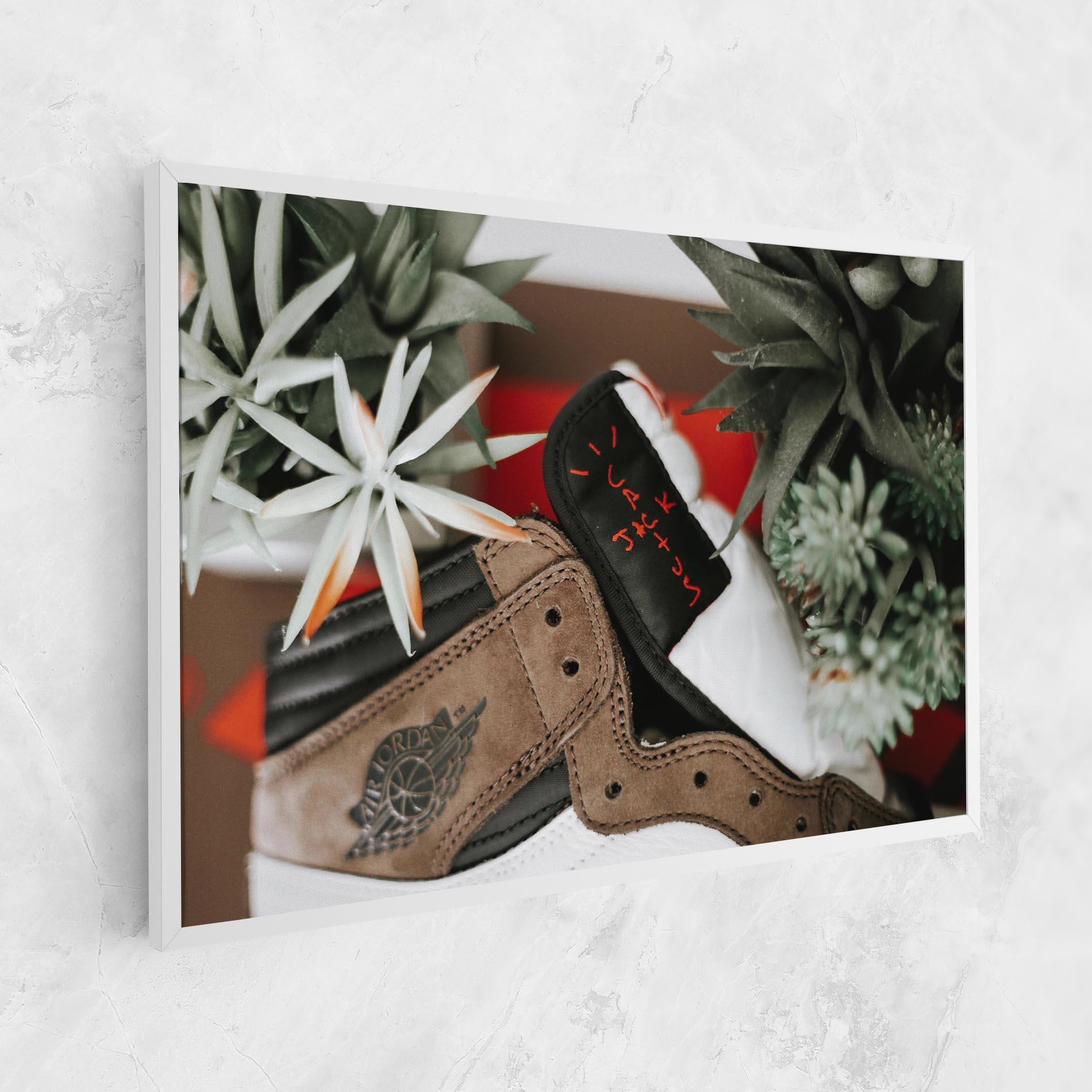 Tablou Canvas Brown Air Jordan mockup 1