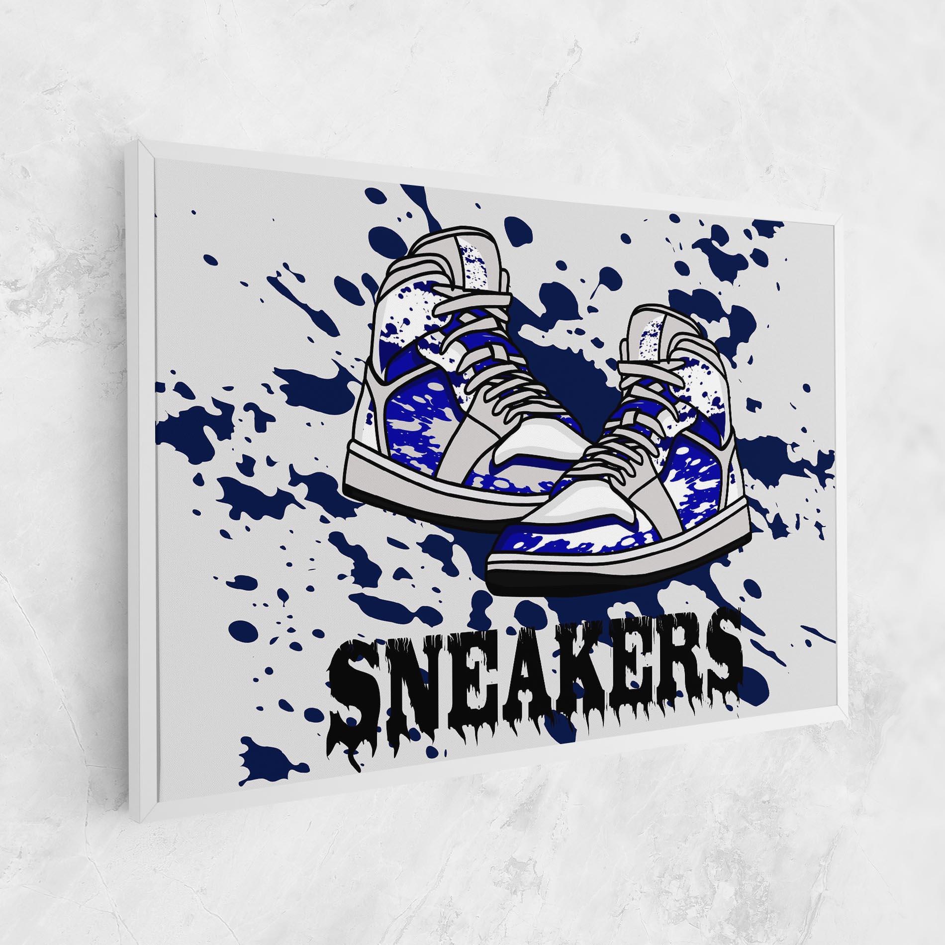 Tablou Canvas Dark Blue Sneakers mockup 1