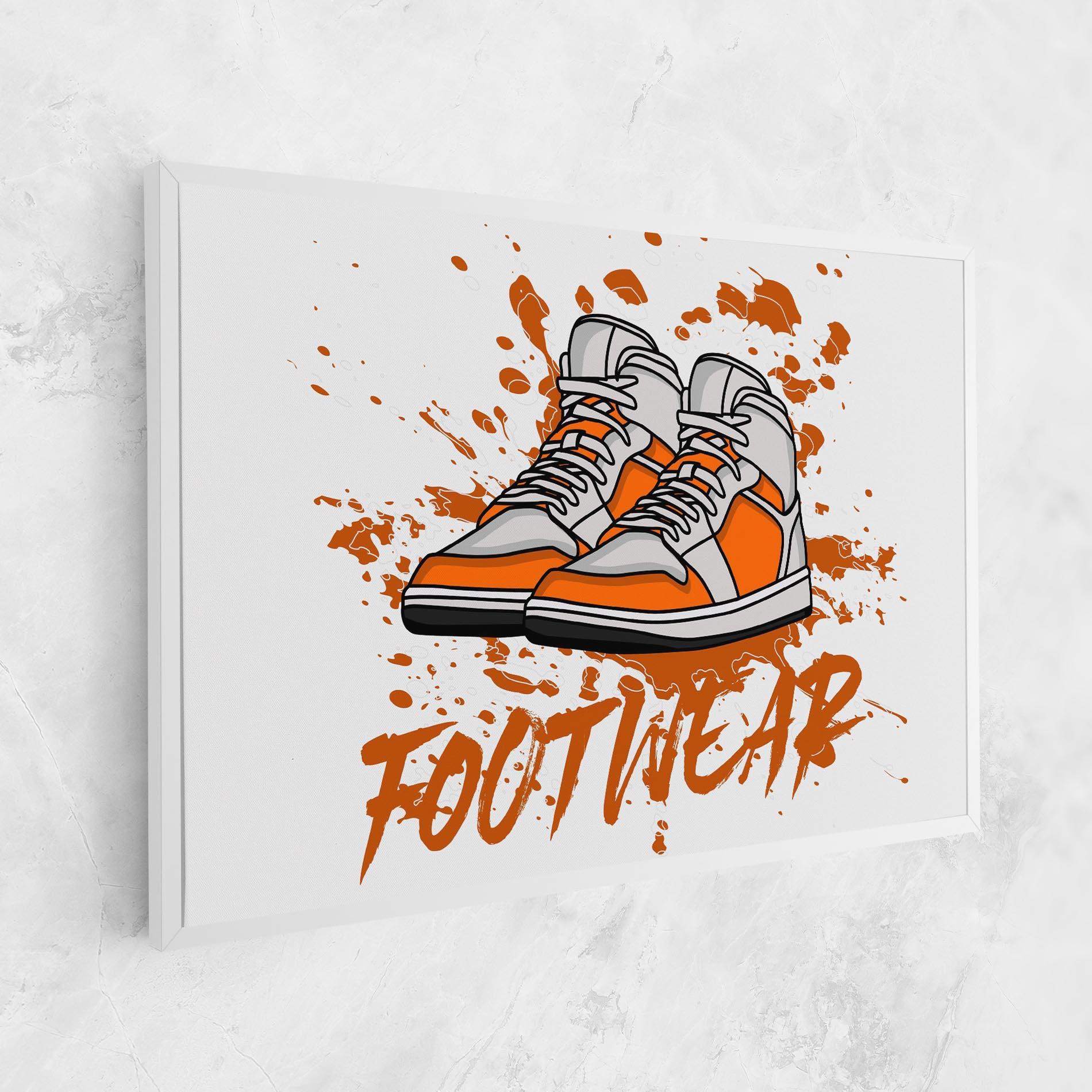 Tablou Canvas Orange Footwear mockup 1