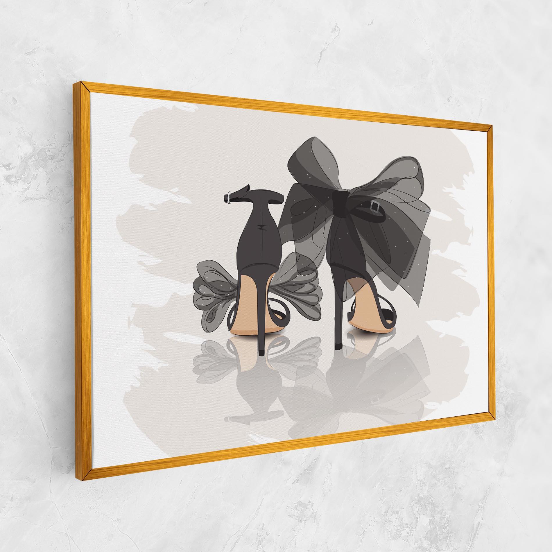 Tablou Canvas Black Bow Heels mockup 1