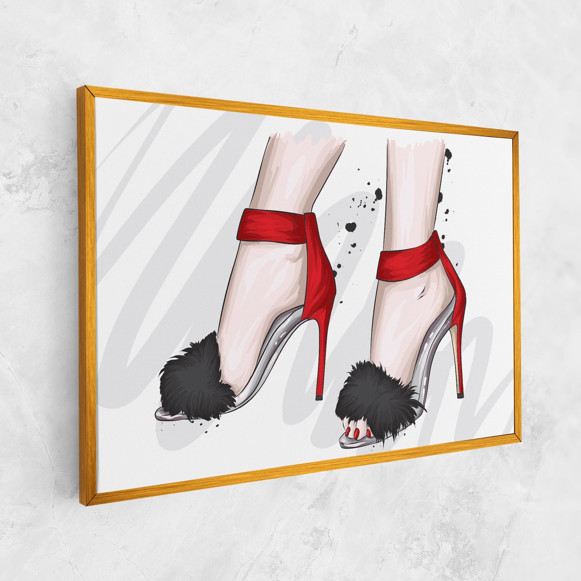 Tablou Canvas Black Red Heels mockup 1