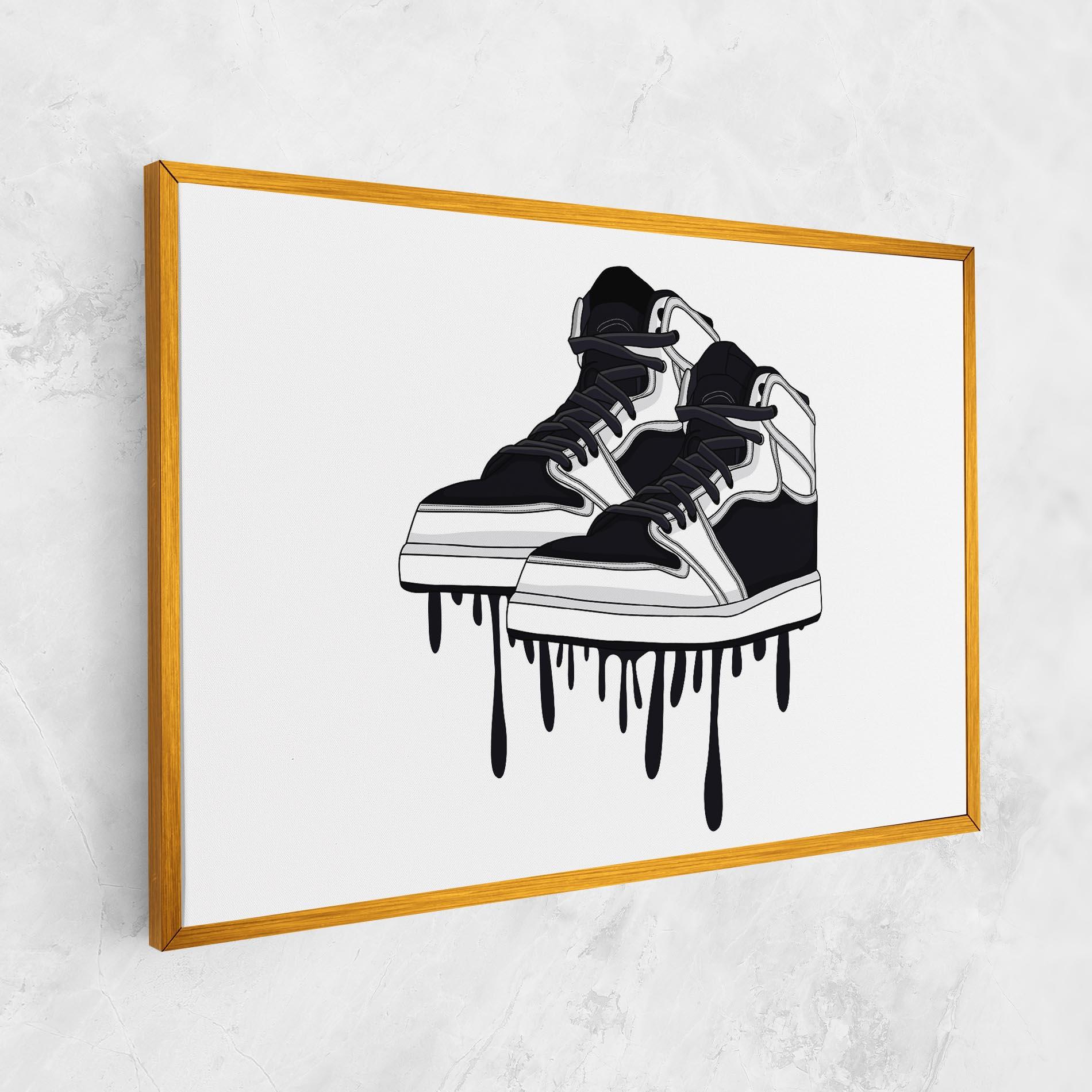 Tablou Canvas Black White Shoes mockup 1