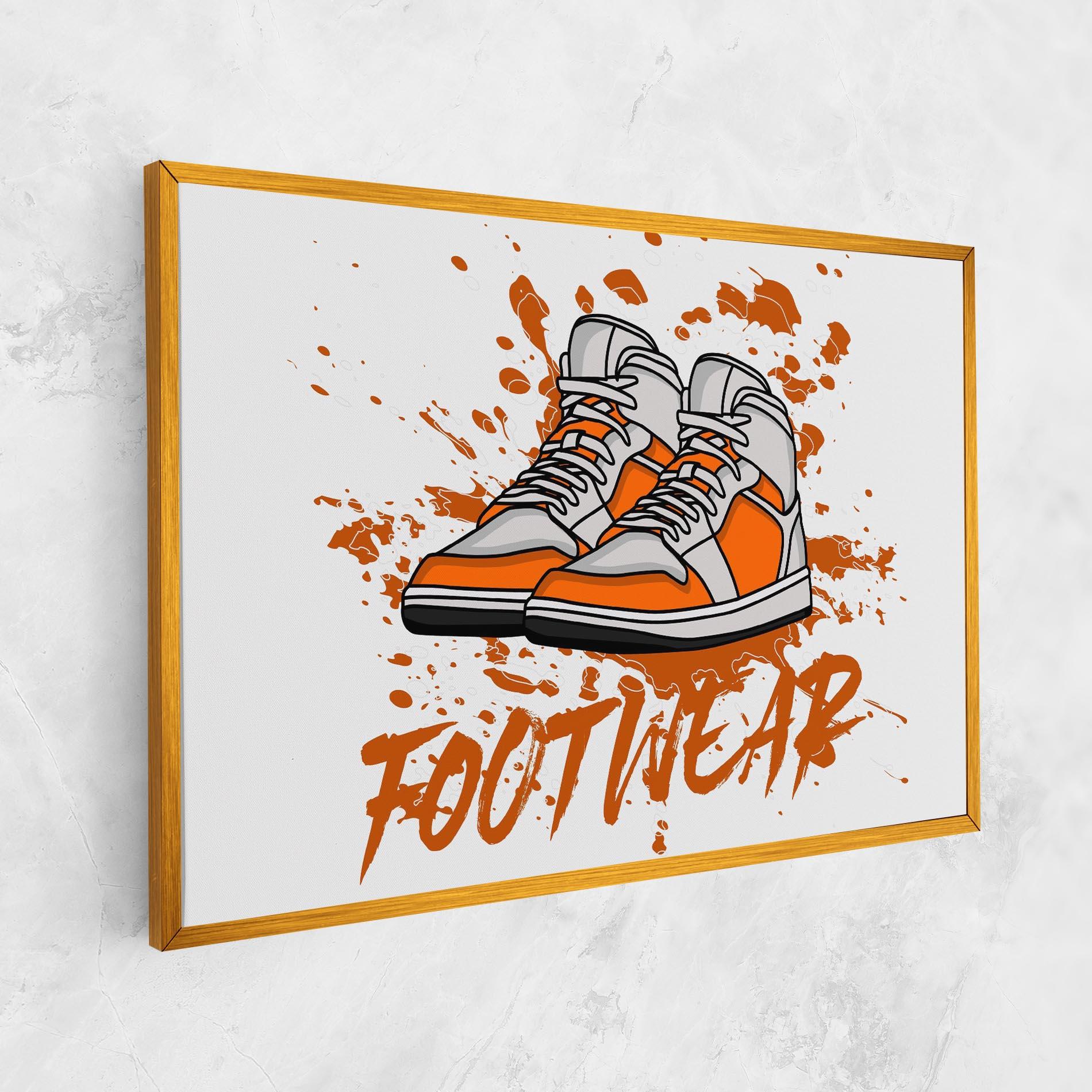 Tablou Canvas Orange Footwear mockup 1