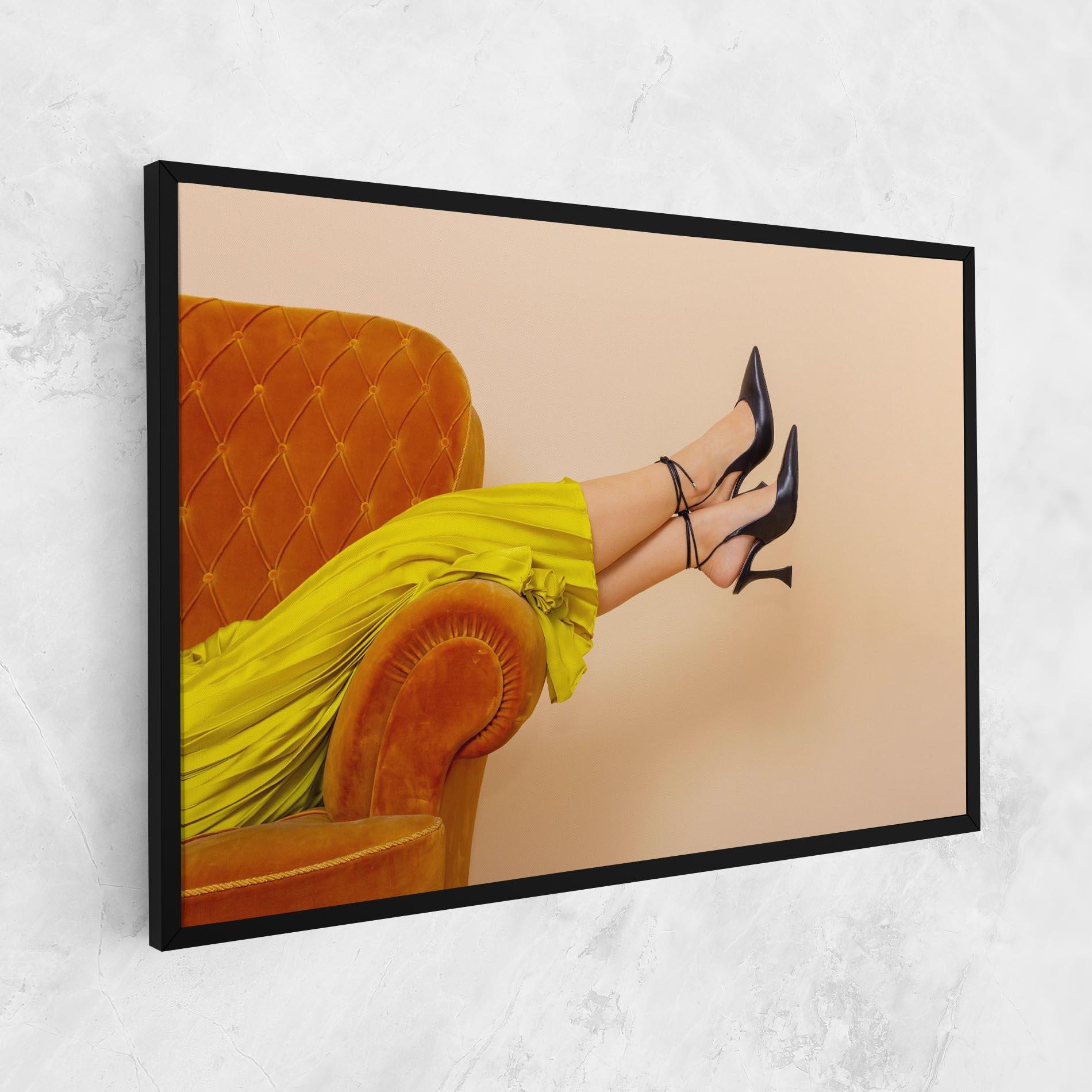 Tablou Canvas Black Heals On Cream mockup 1