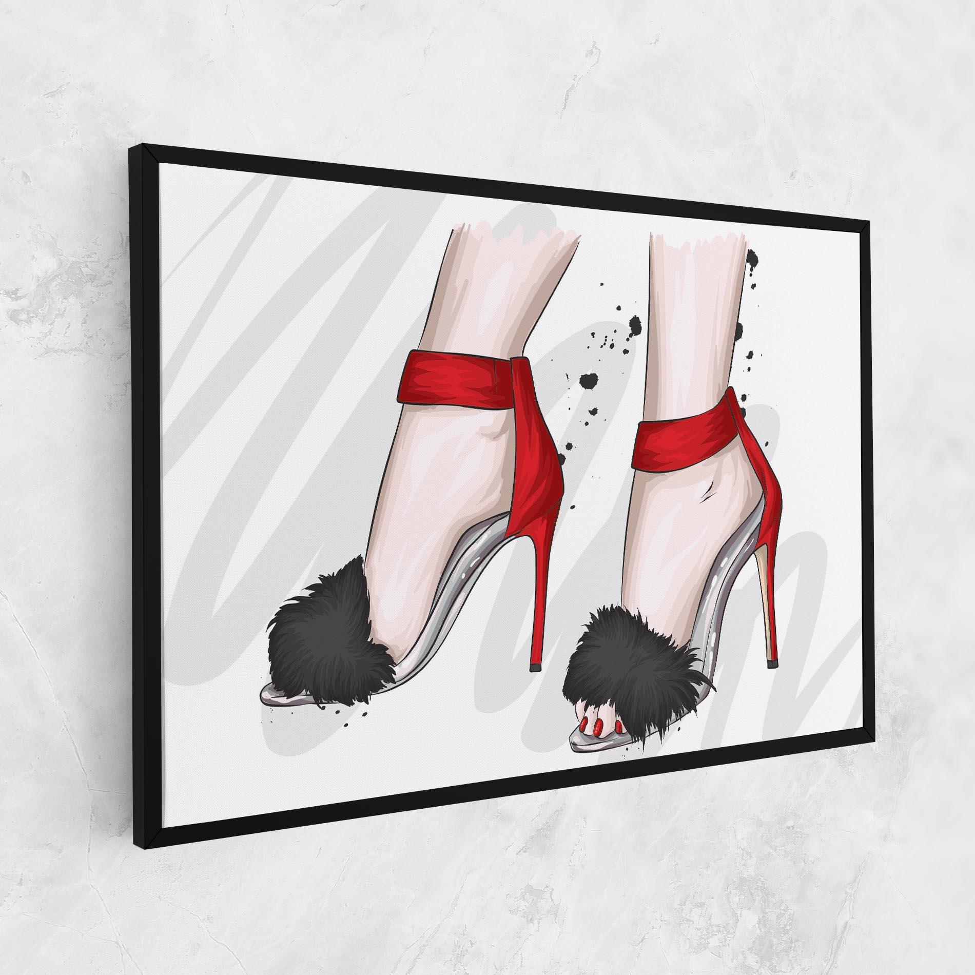 Tablou Canvas Black Red Heels mockup 1