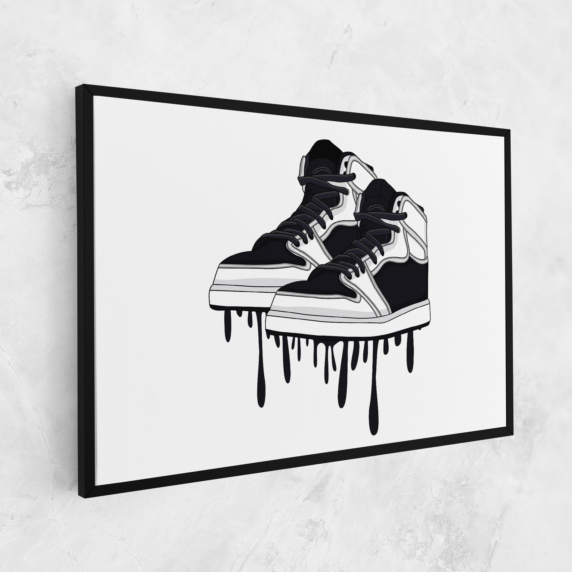 Tablou Canvas Black White Shoes mockup 1