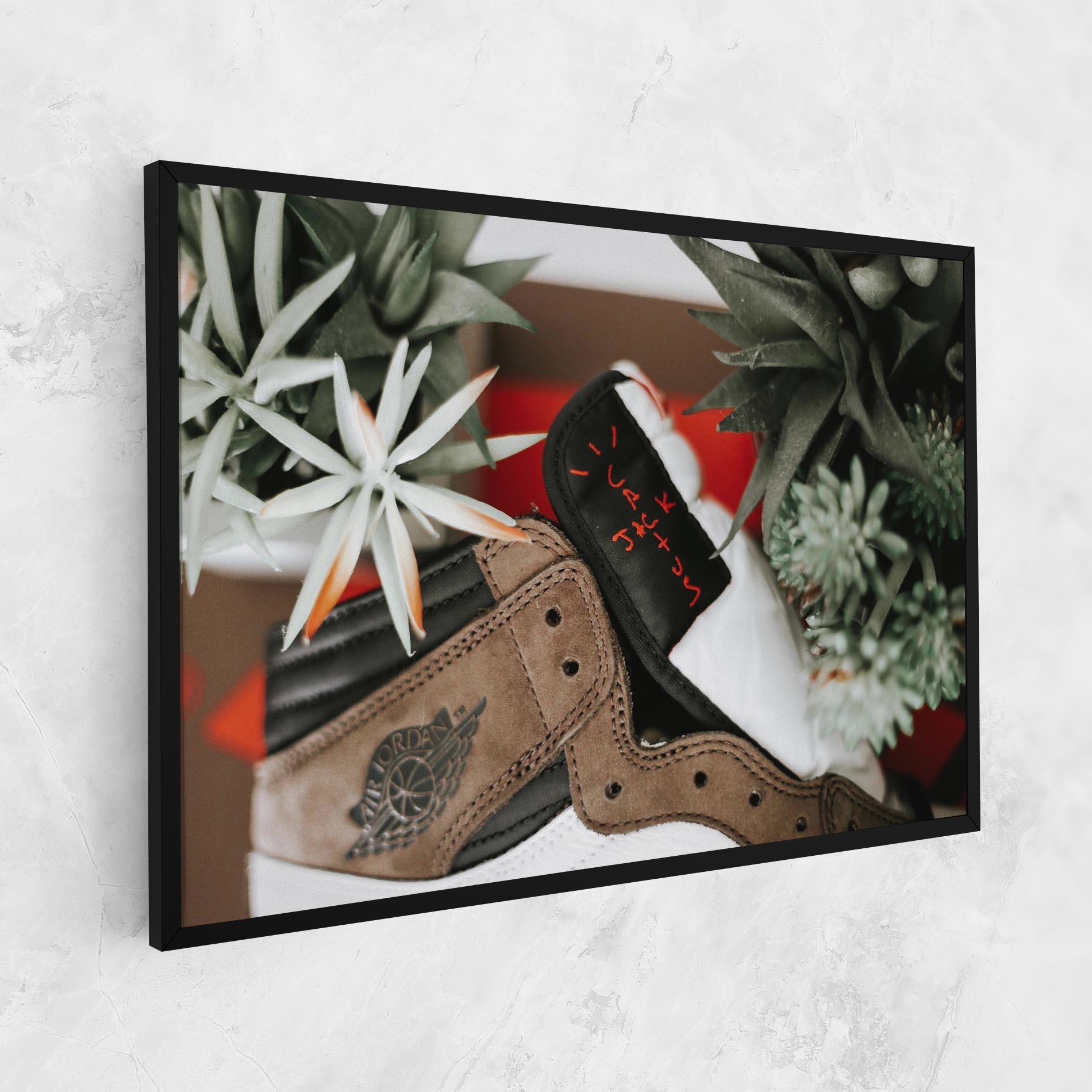 Tablou Canvas Brown Air Jordan mockup 1