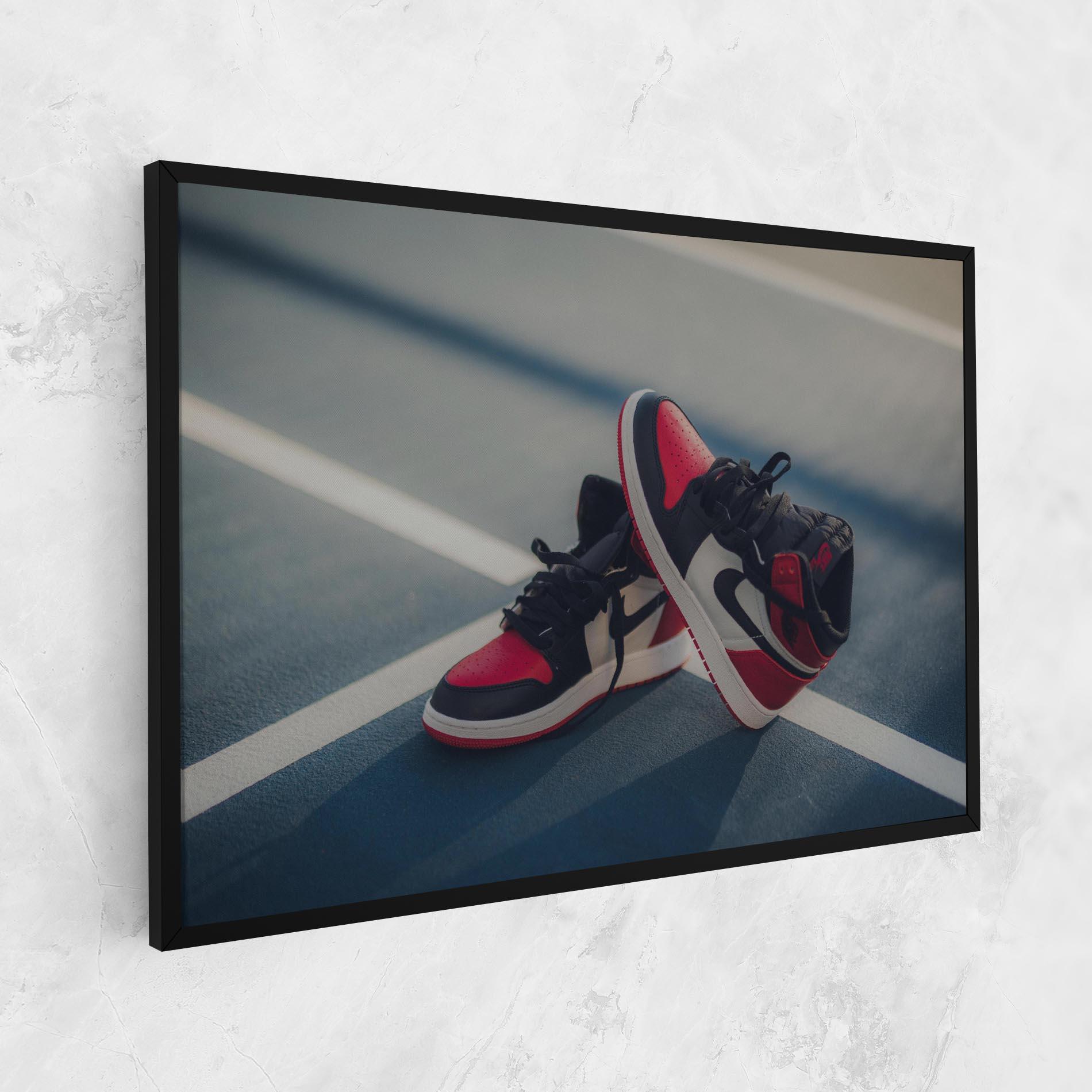 Tablou Canvas Cool Nike Red Jordan Air mockup 1