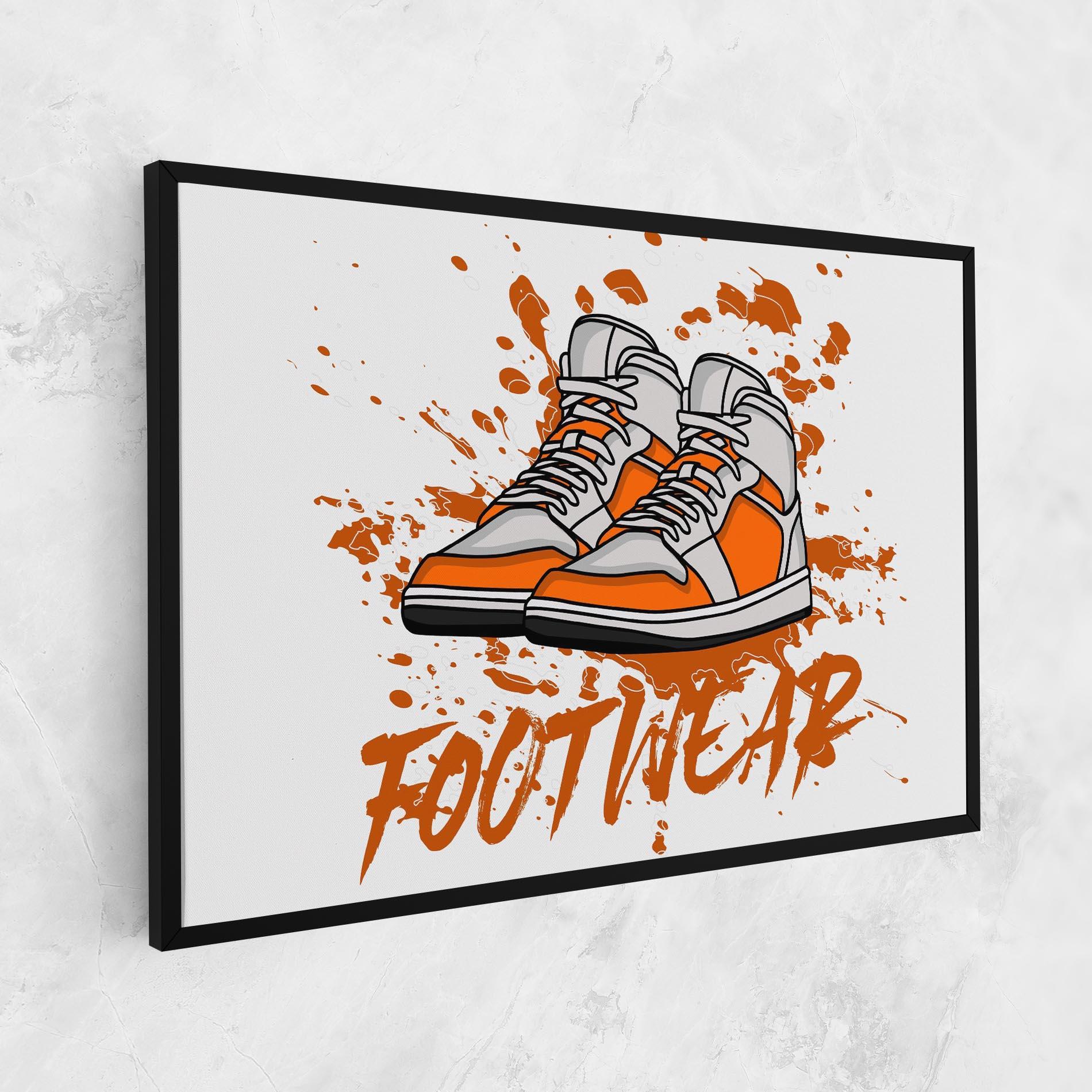 Tablou Canvas Orange Footwear mockup 1