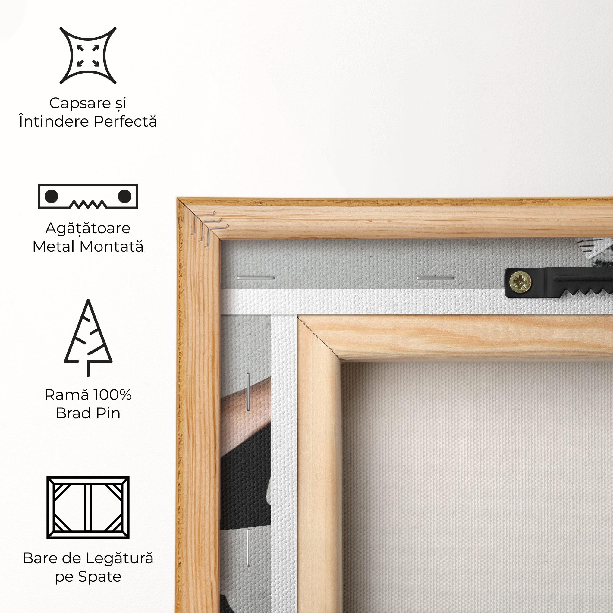 Tablou Canvas Black Shoes Holding Coffee mockup 5