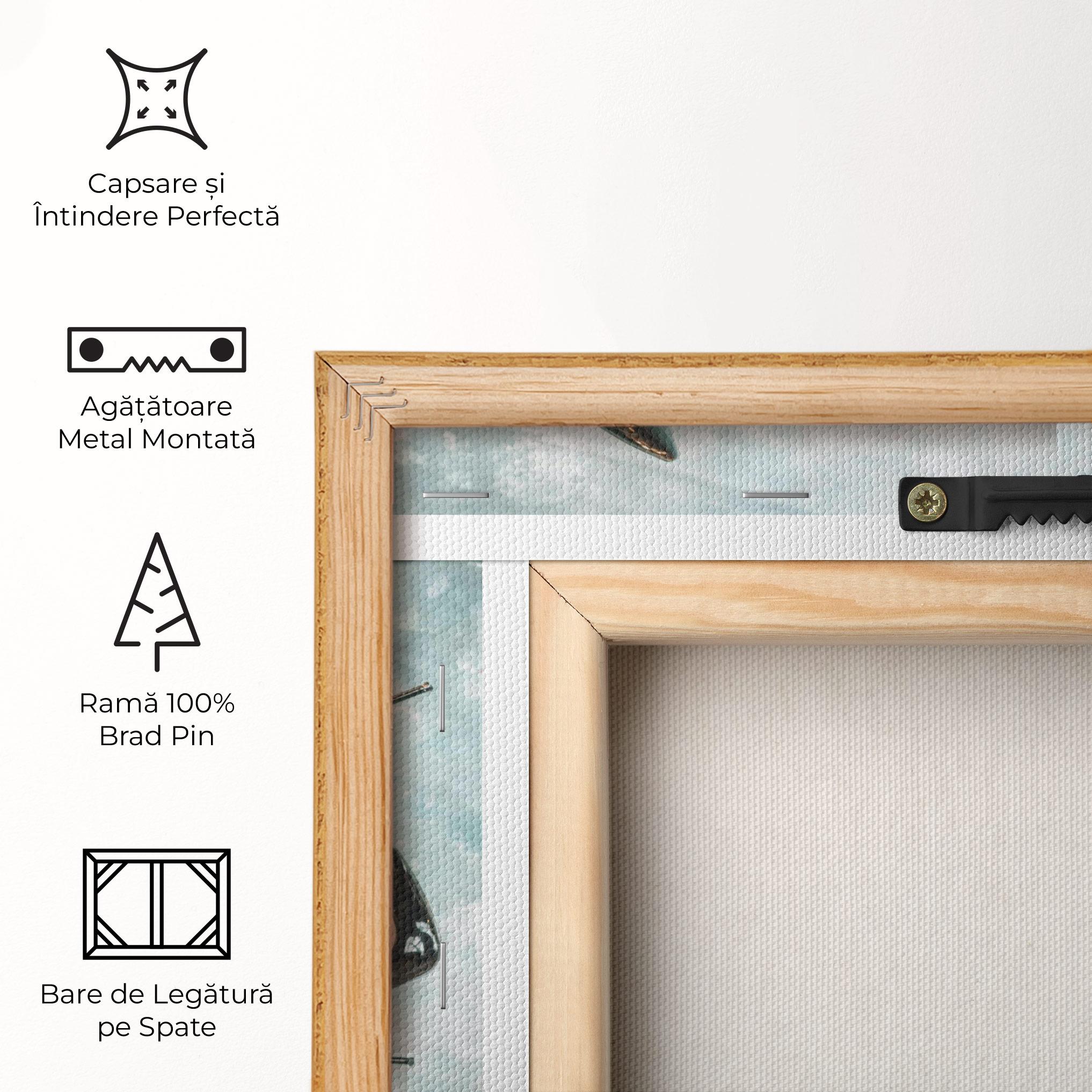 Tablou Canvas Black Shoes On Chair mockup 5