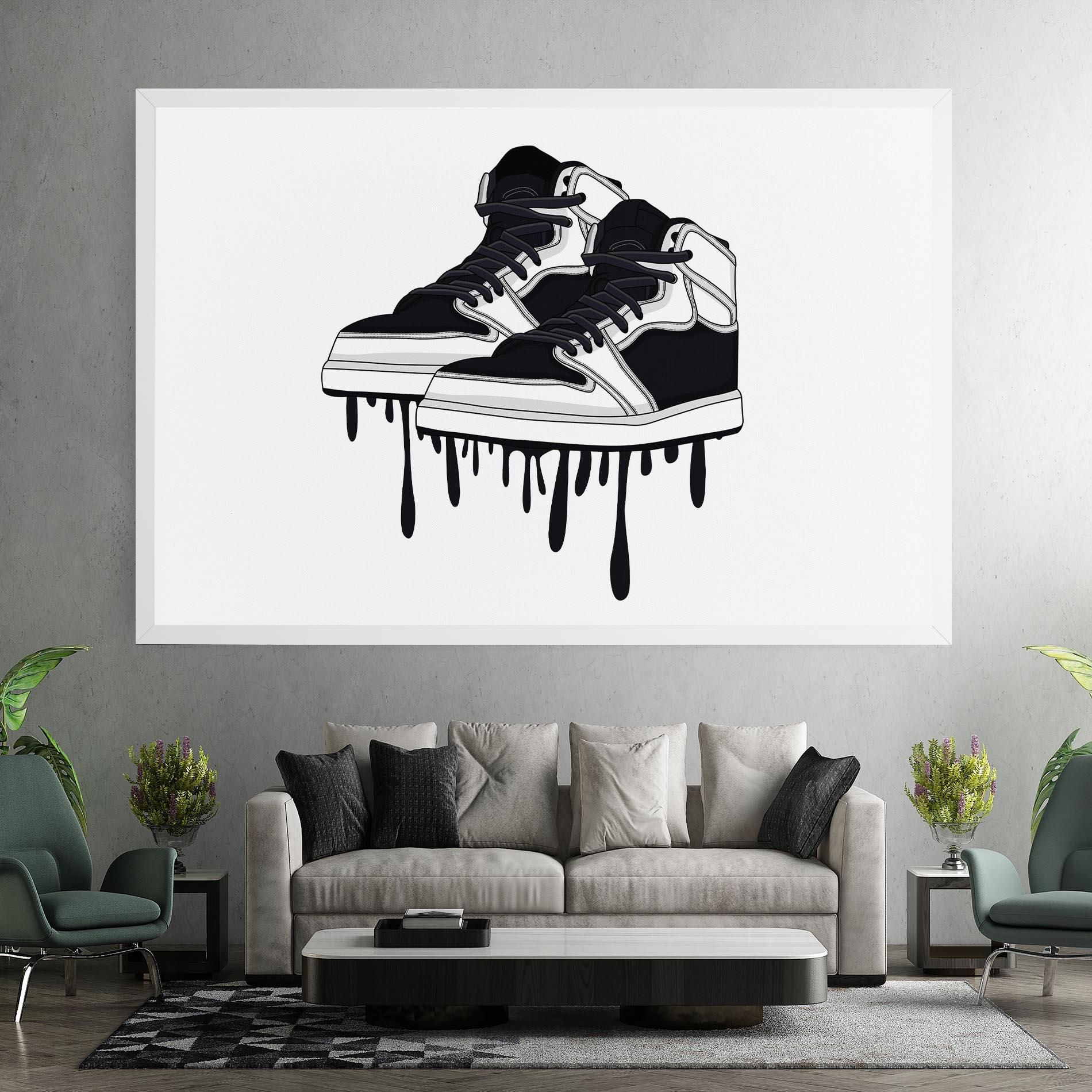 Tablou Canvas Black White Shoes mockup 7