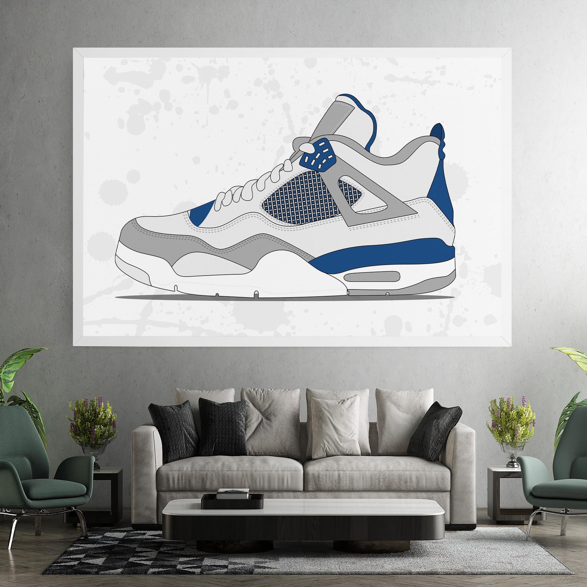 Tablou Canvas Blue Grey Sneakers mockup 7