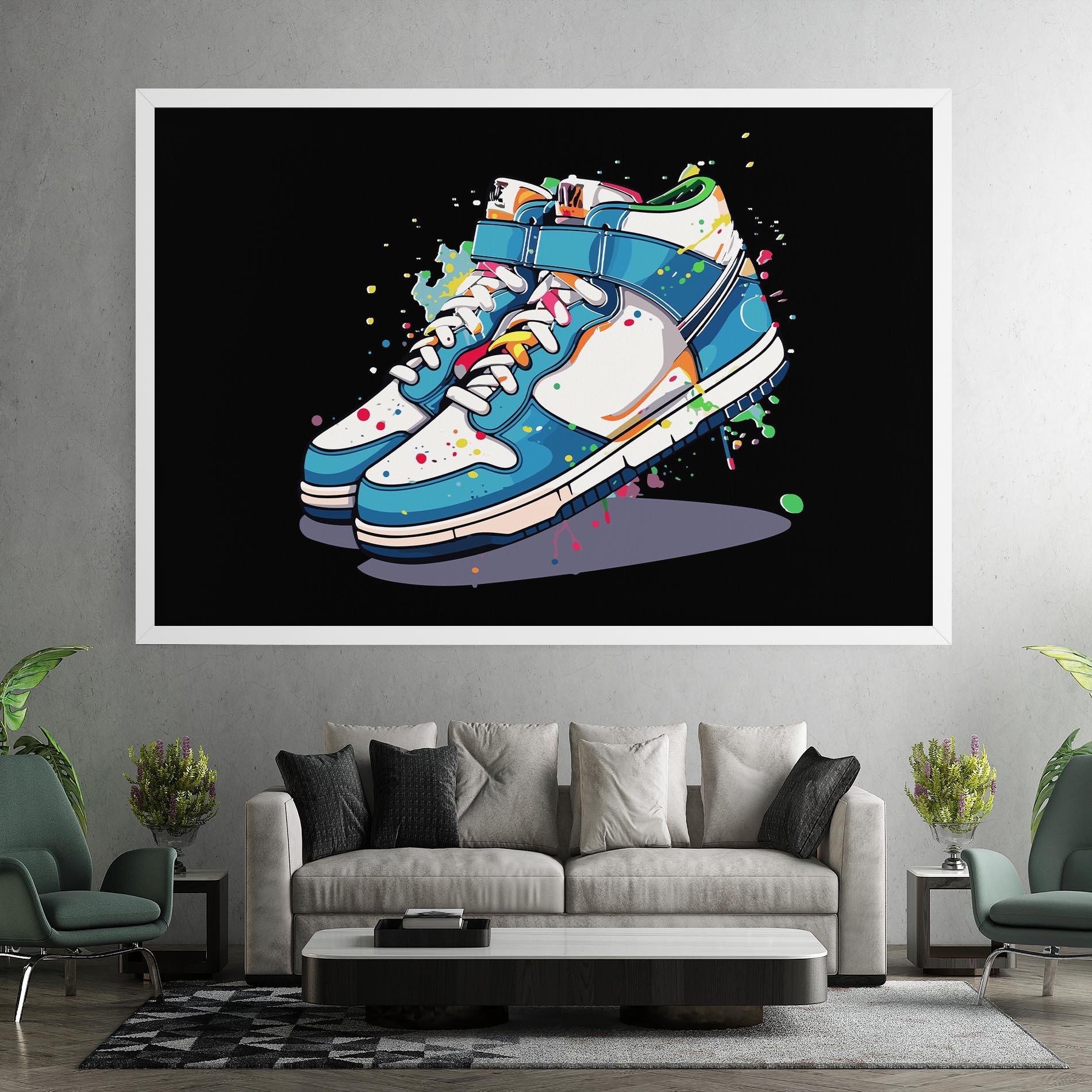 Tablou Canvas Shoes Splash Color mockup 7