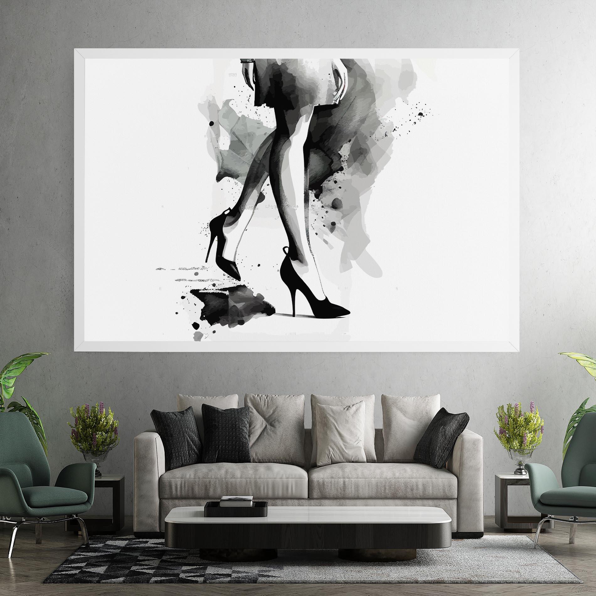 Tablou Canvas Watercolor Shoes mockup 7