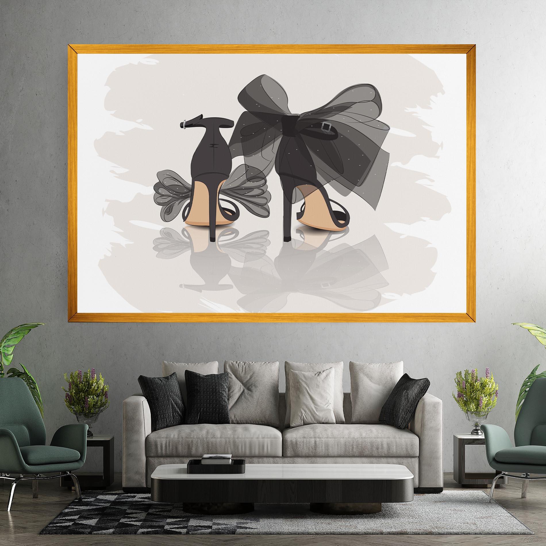 Tablou Canvas Black Bow Heels mockup 7