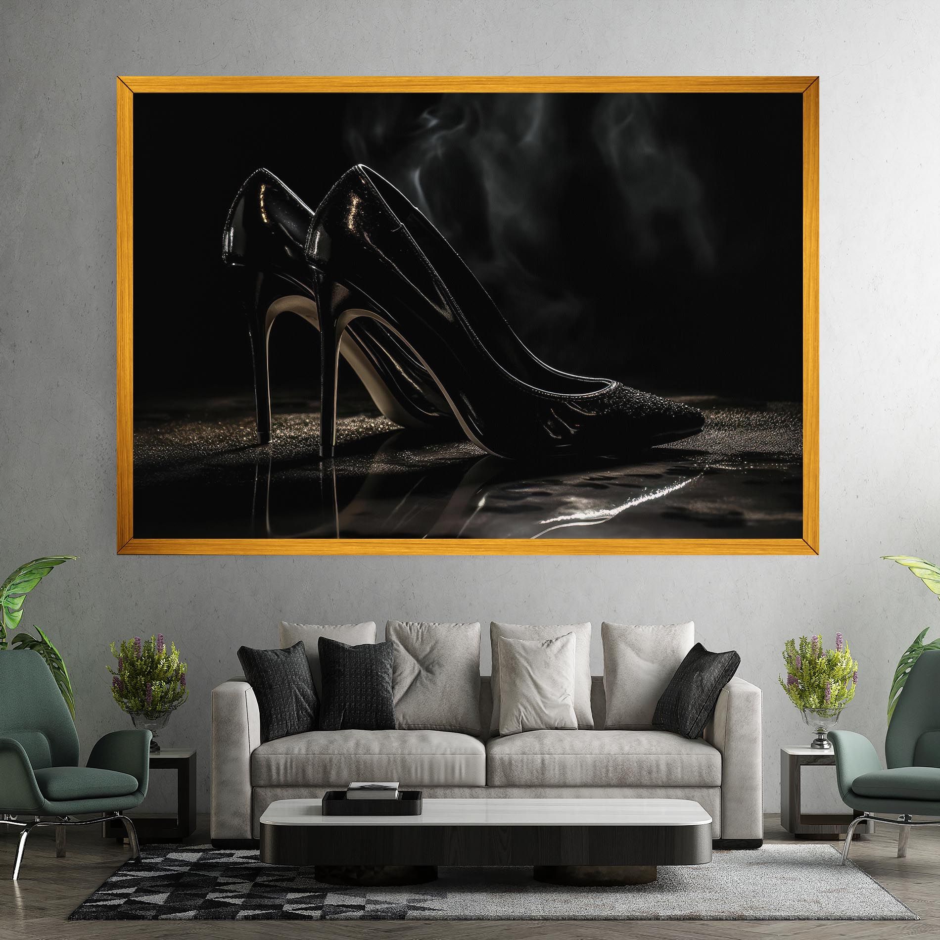 Black Leather Shoes mockup 7