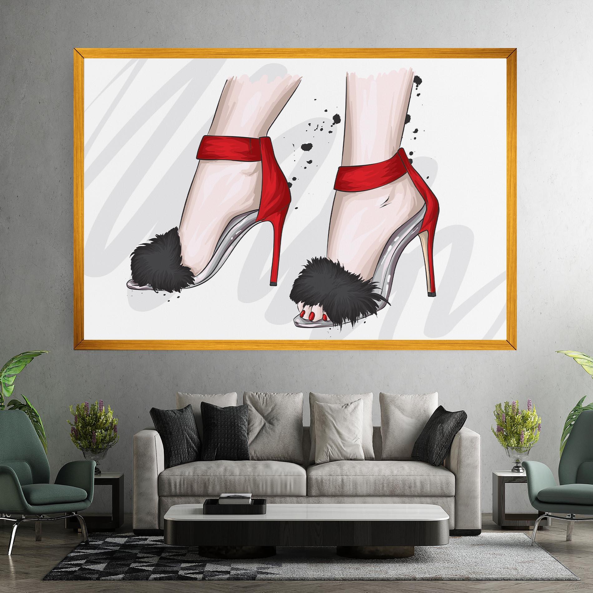 Tablou Canvas Black Red Heels mockup 7