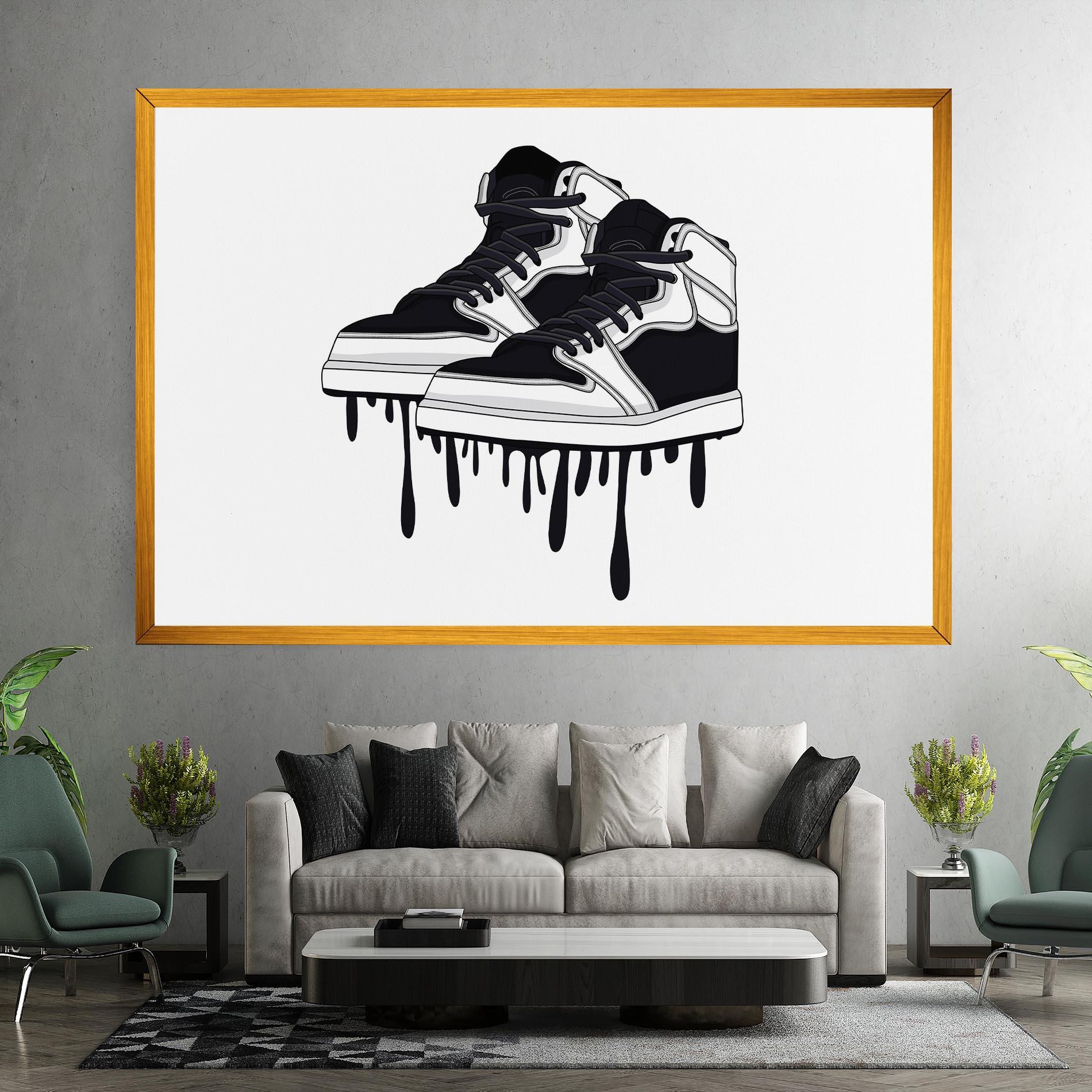 Tablou Canvas Black White Shoes mockup 7