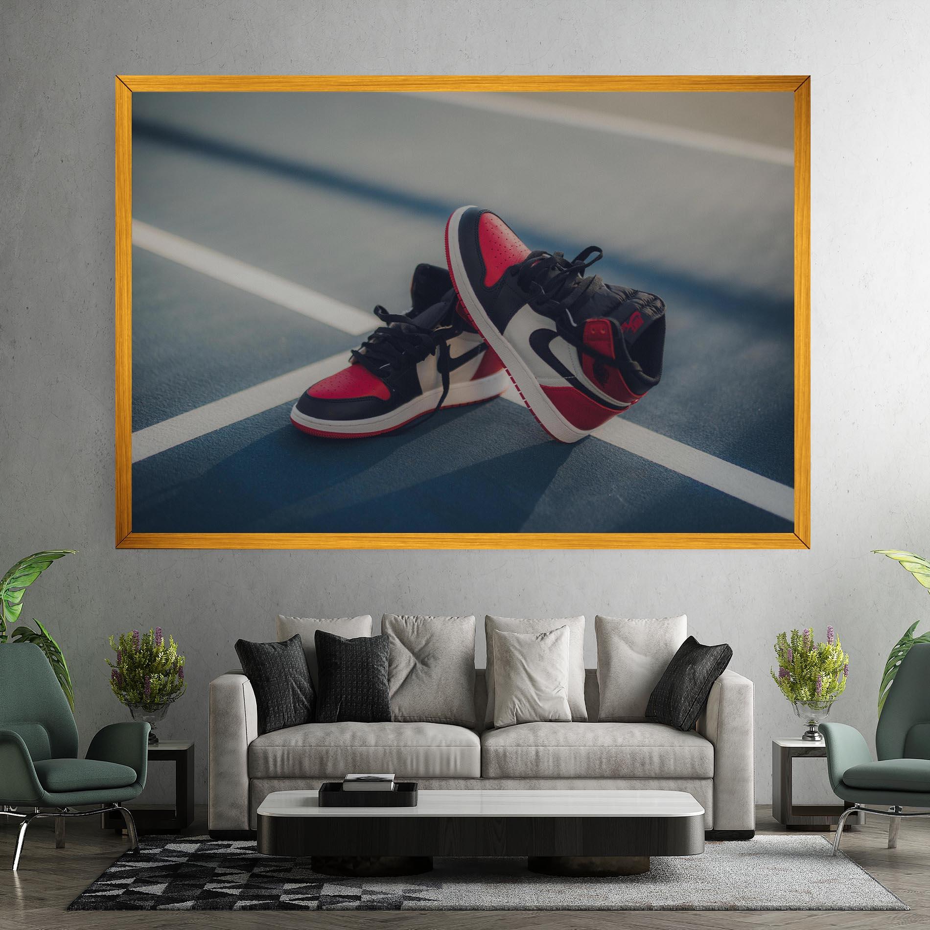 Tablou Canvas Cool Nike Red Jordan Air mockup 7