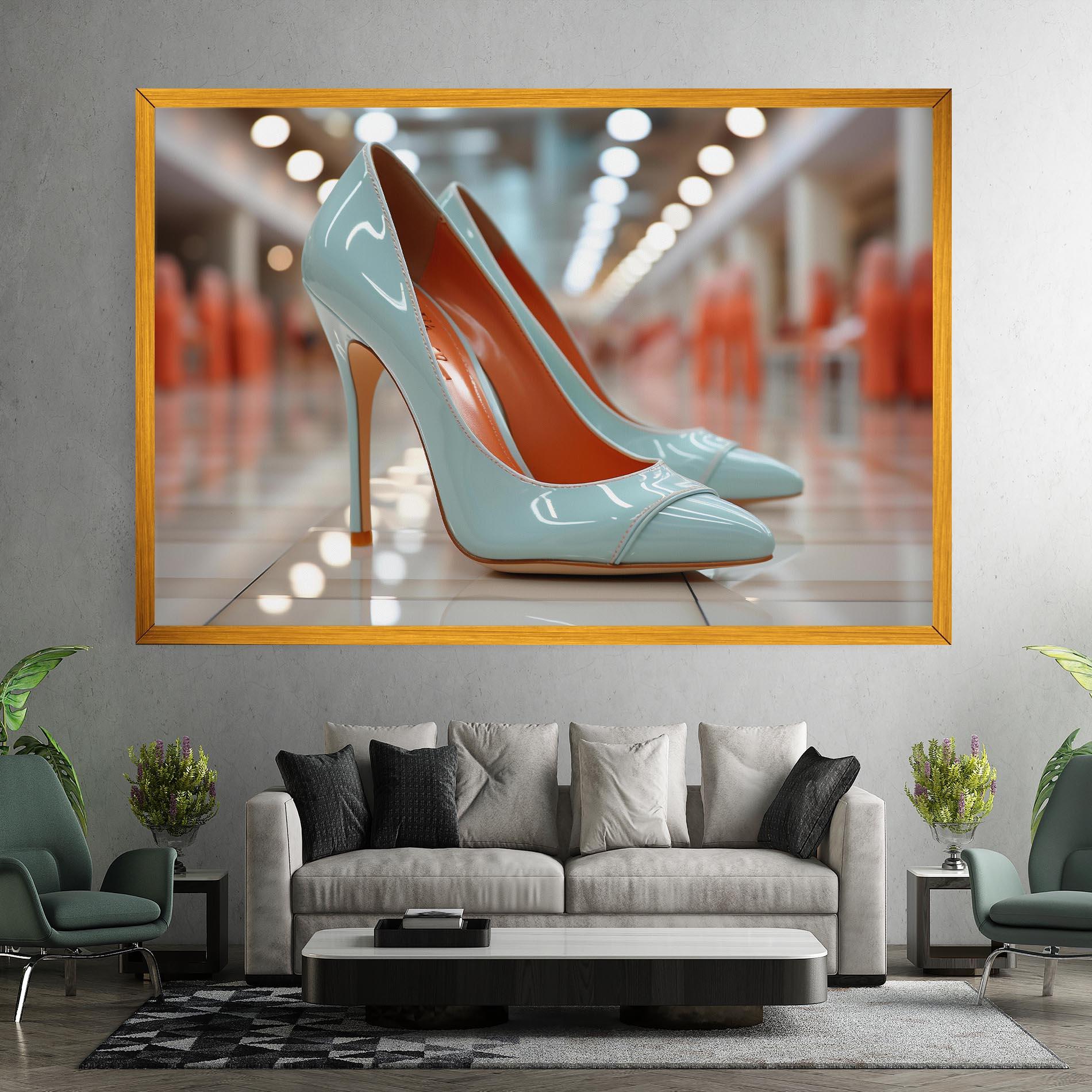 Tablou Canvas Light Blue Heels mockup 7