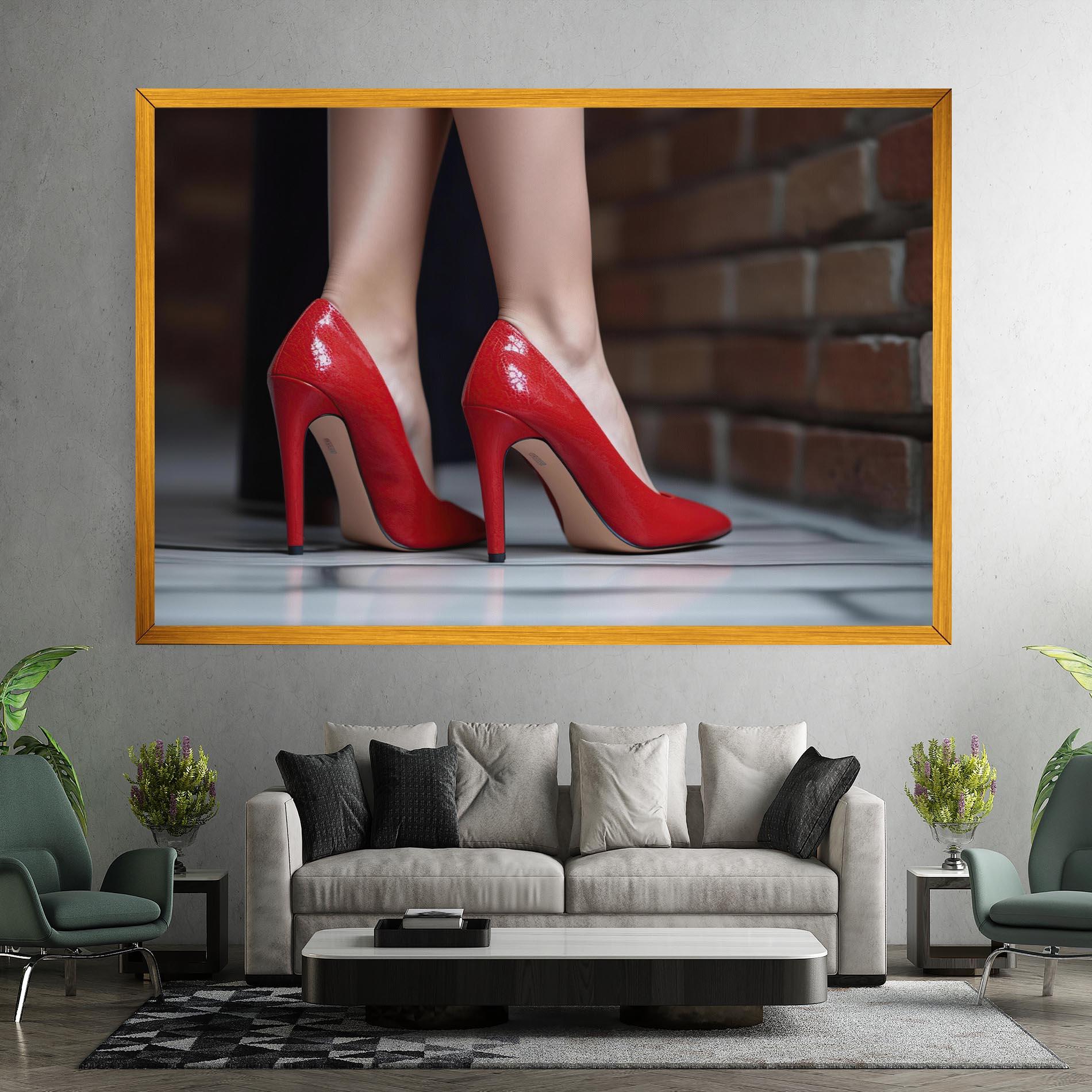 Tablou Canvas Sexy Red Heels mockup 7