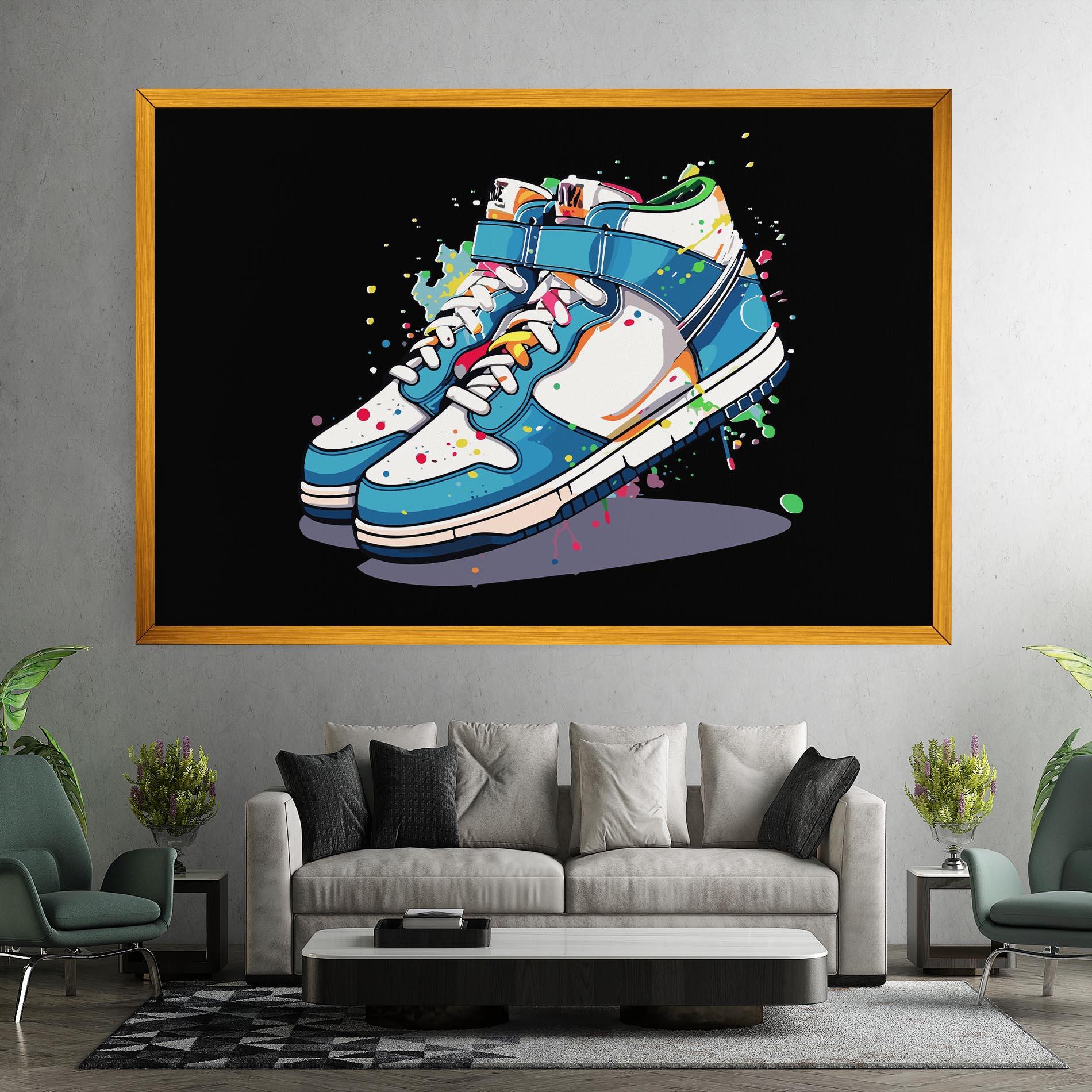 Tablou Canvas Shoes Splash Color mockup 7