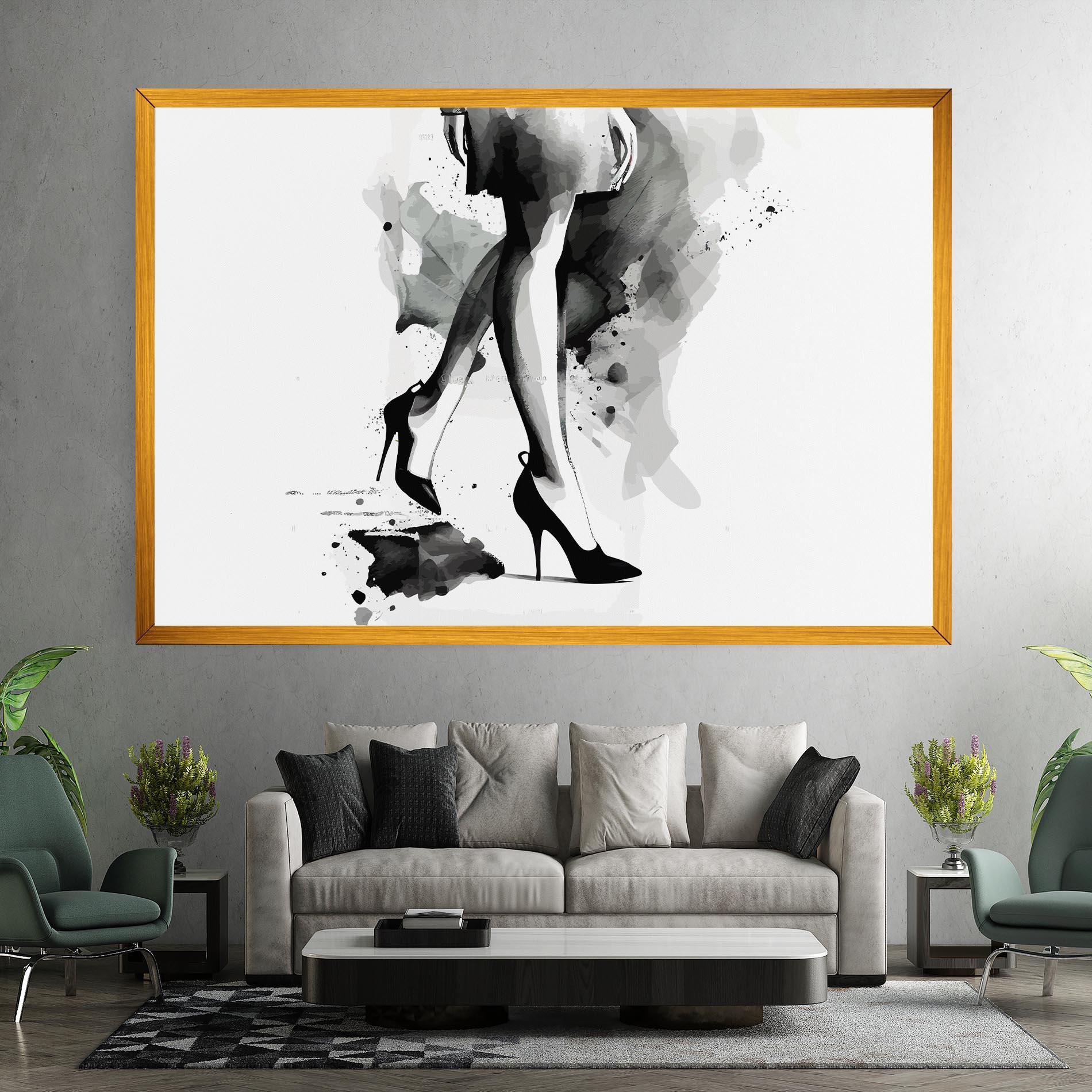 Tablou Canvas Watercolor Shoes mockup 7