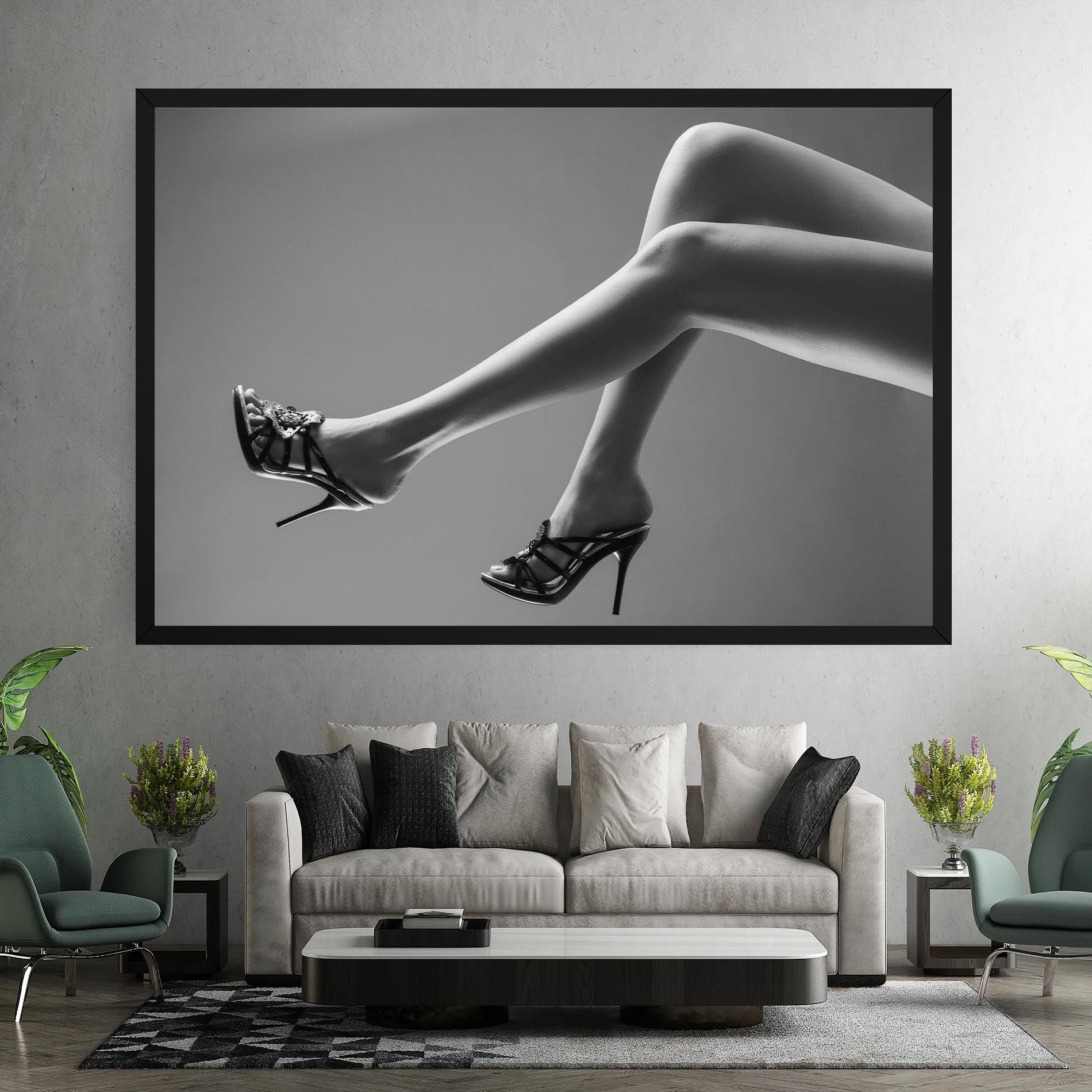 Black Shoes On Grey mockup 7