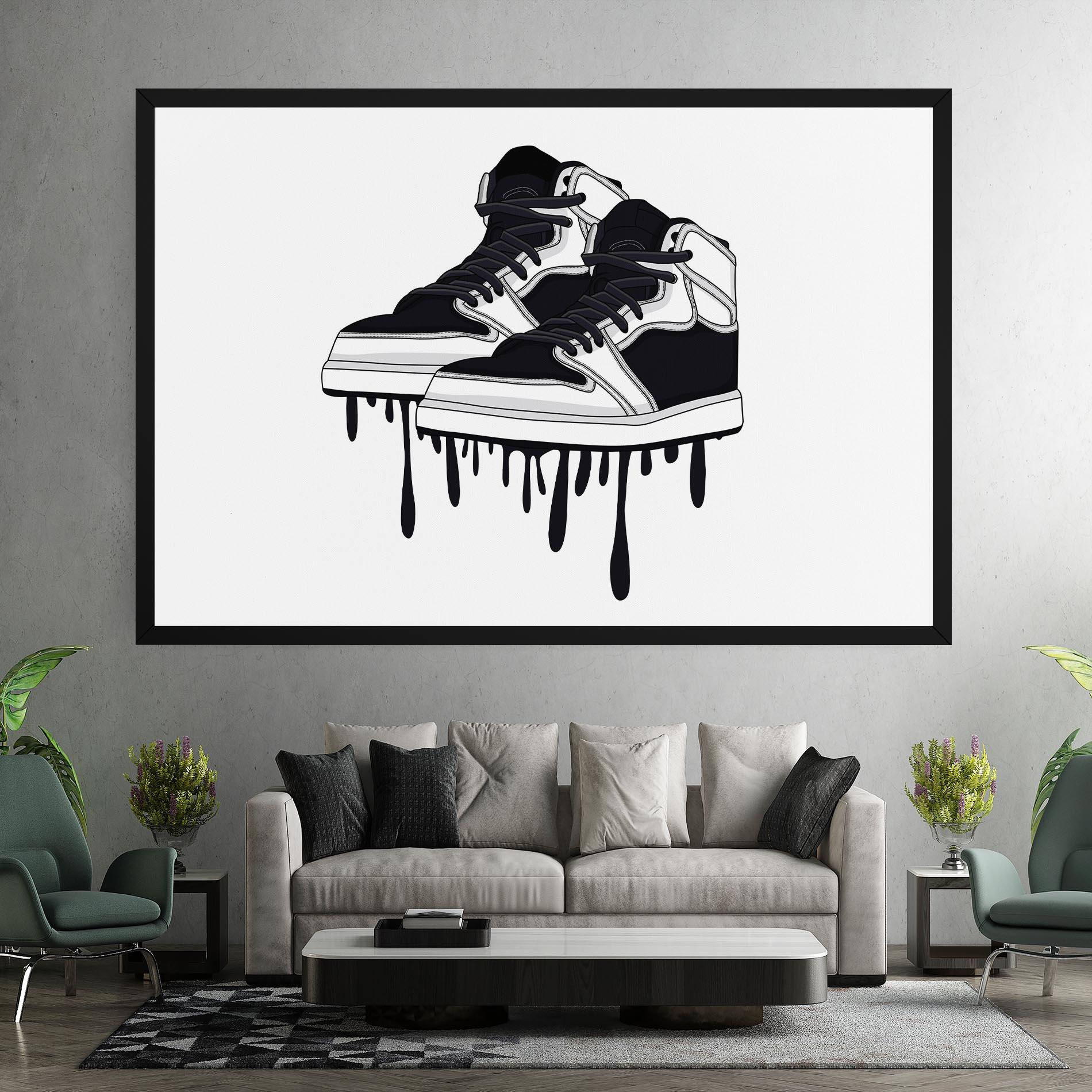 Tablou Canvas Black White Shoes mockup 7