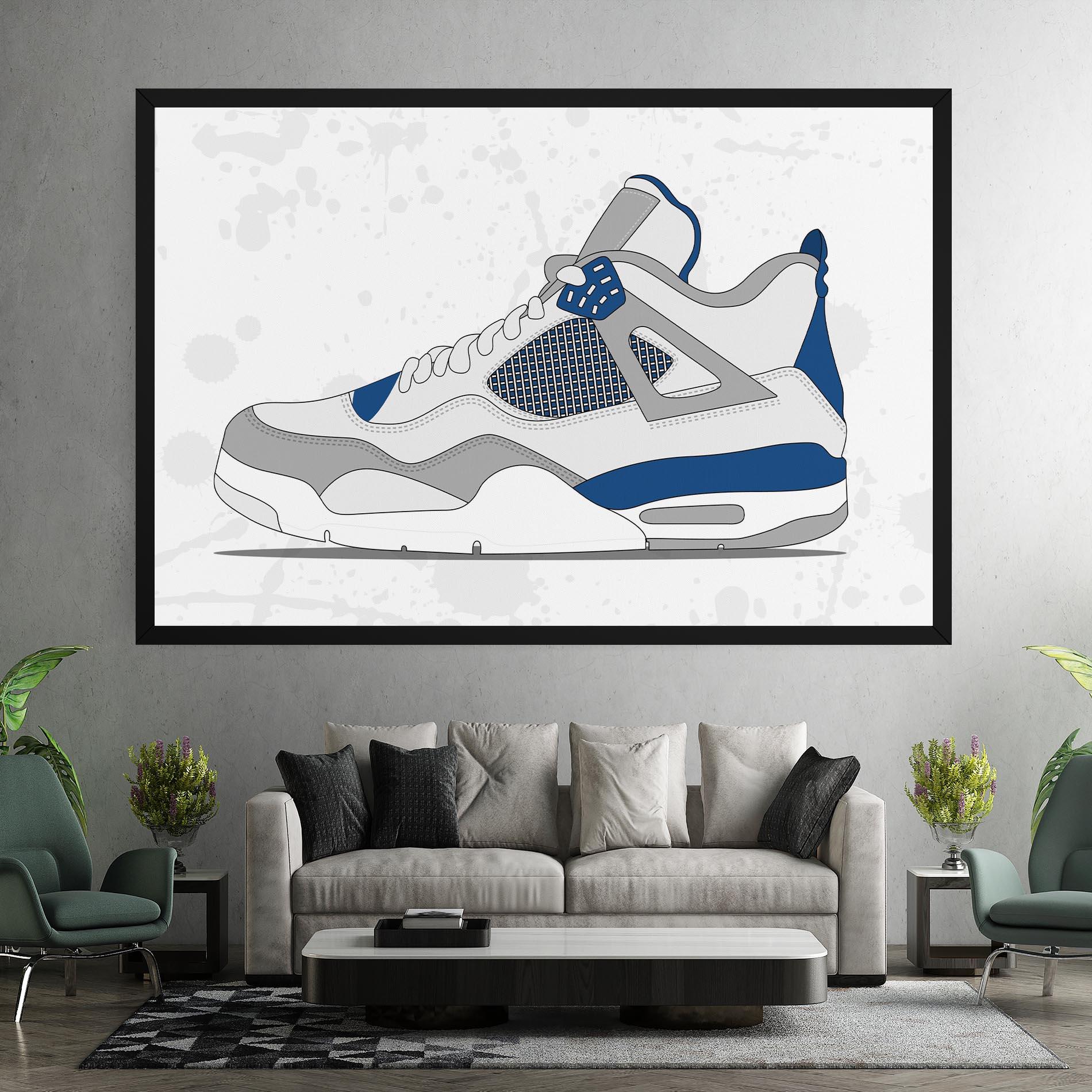 Tablou Canvas Blue Grey Sneakers mockup 7