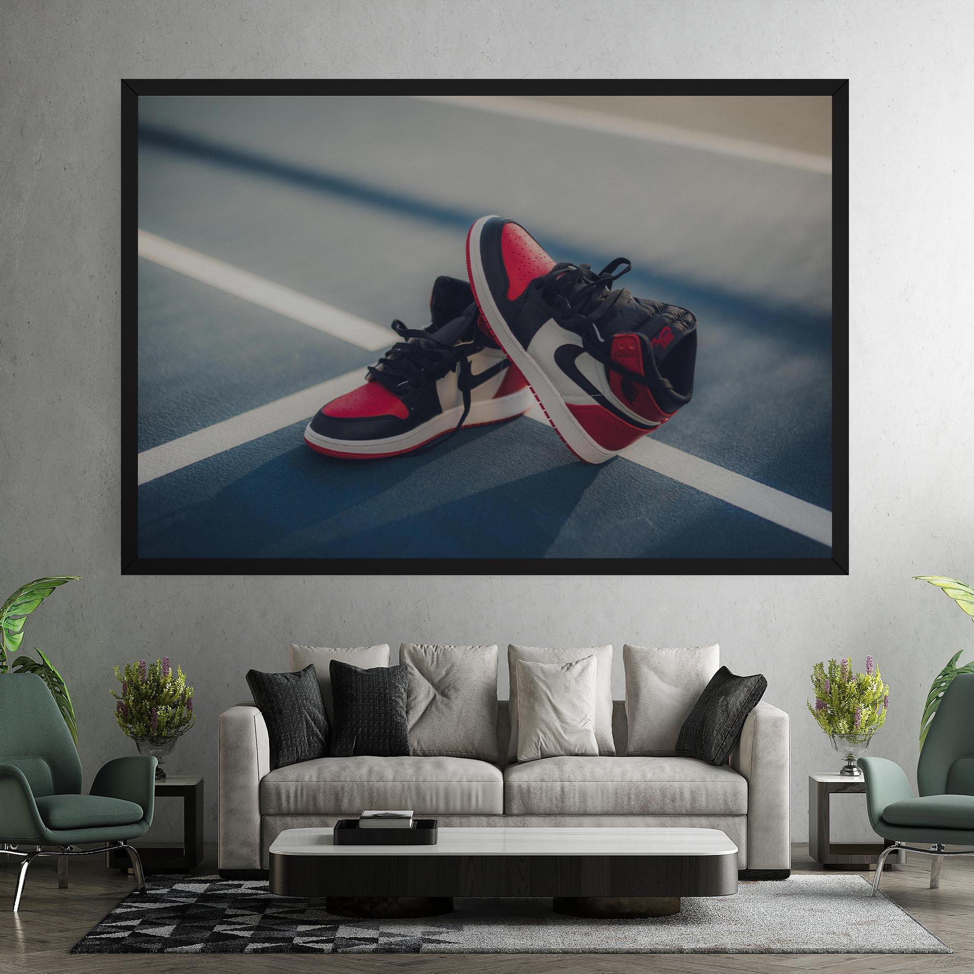 Tablou Canvas Cool Nike Red Jordan Air mockup 7