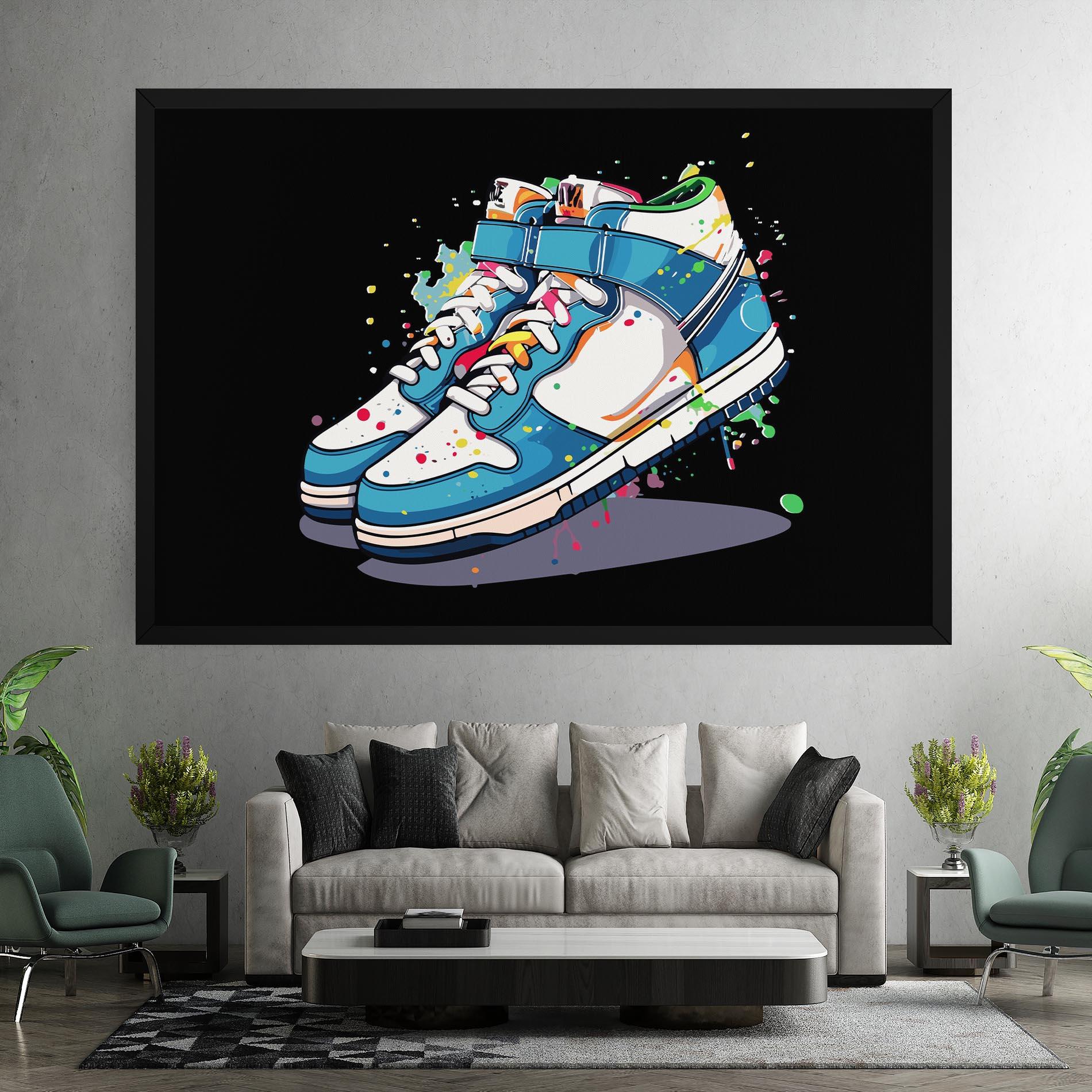 Tablou Canvas Shoes Splash Color mockup 7