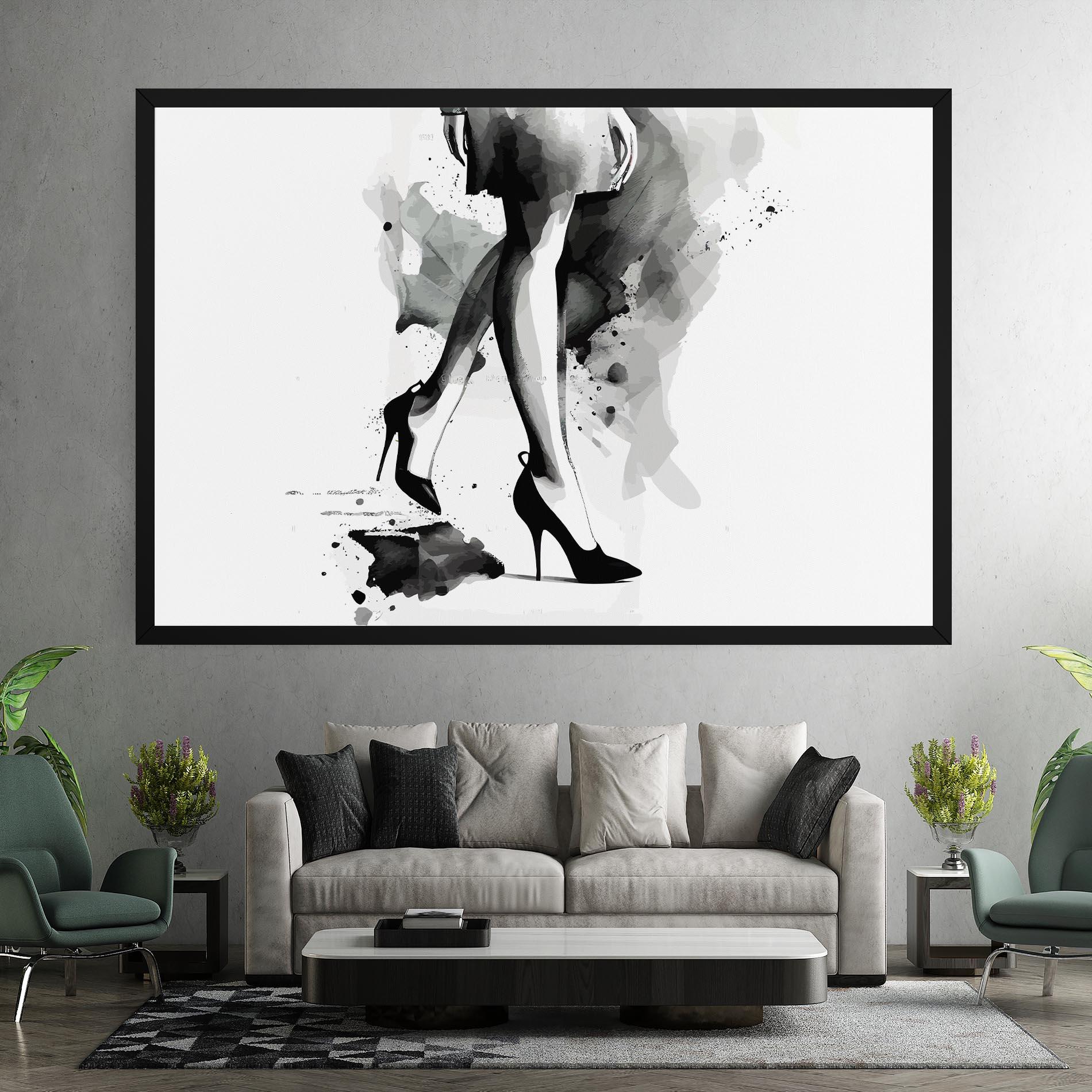 Tablou Canvas Watercolor Shoes mockup 7