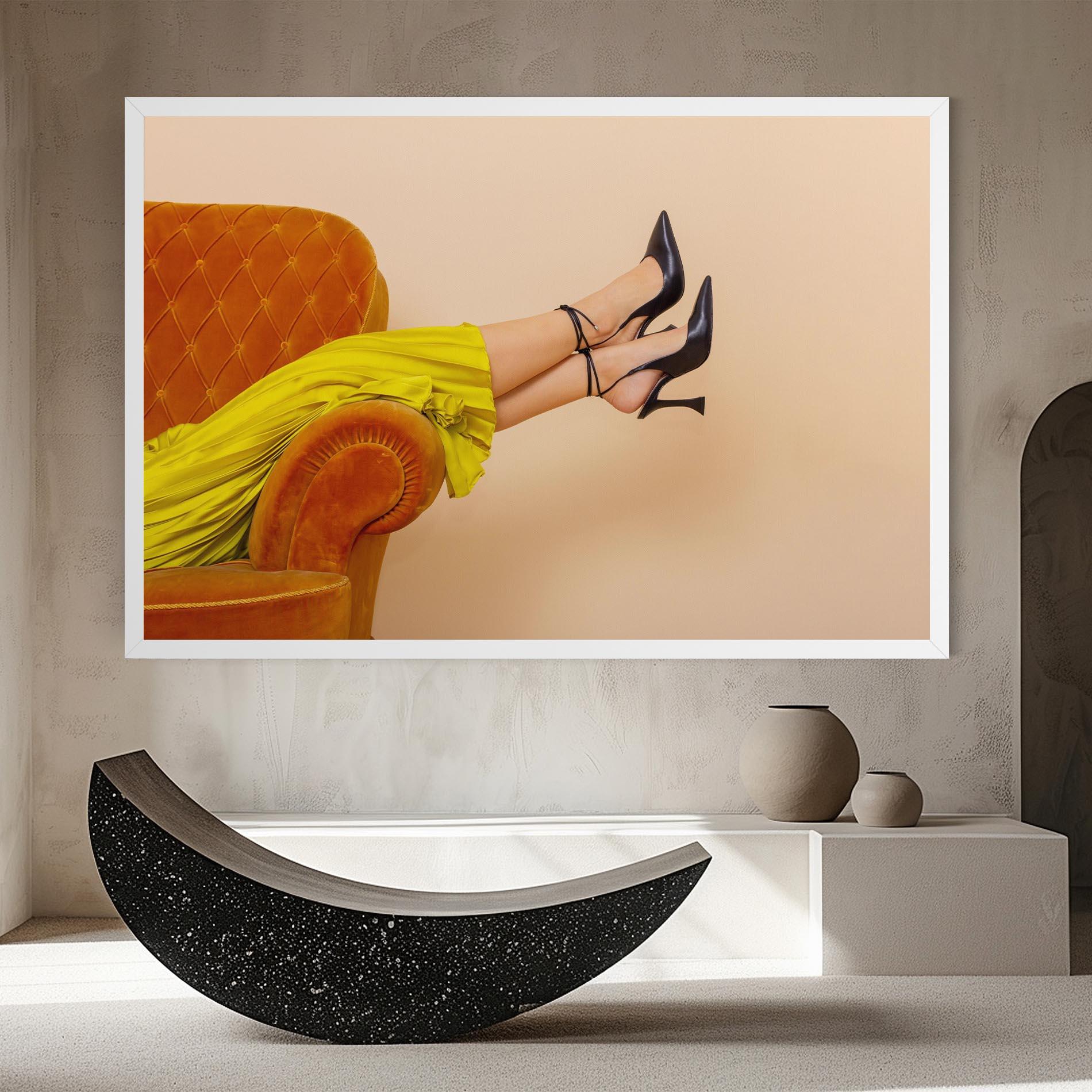 Tablou Canvas Black Heals On Cream mockup 8