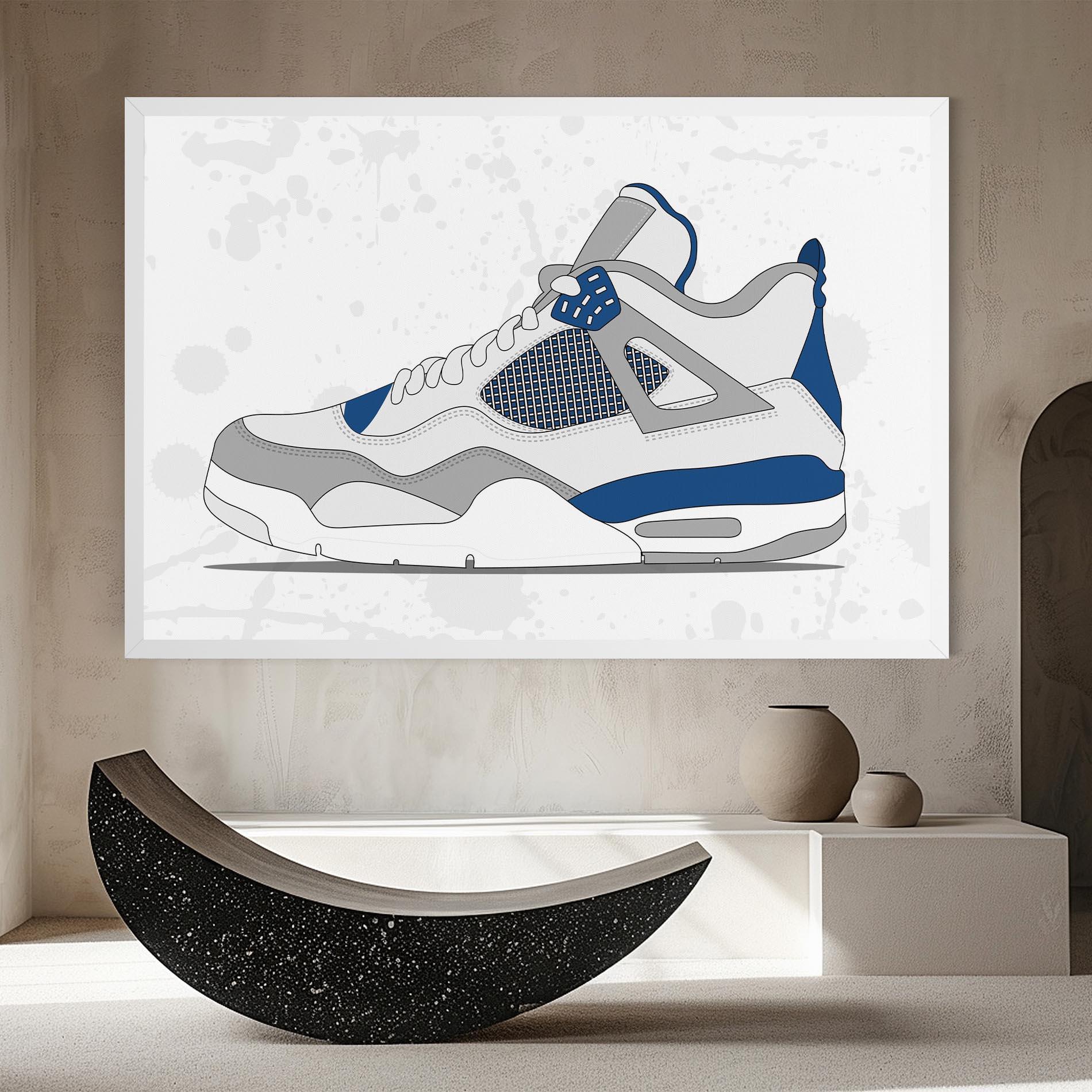 Tablou Canvas Blue Grey Sneakers mockup 8
