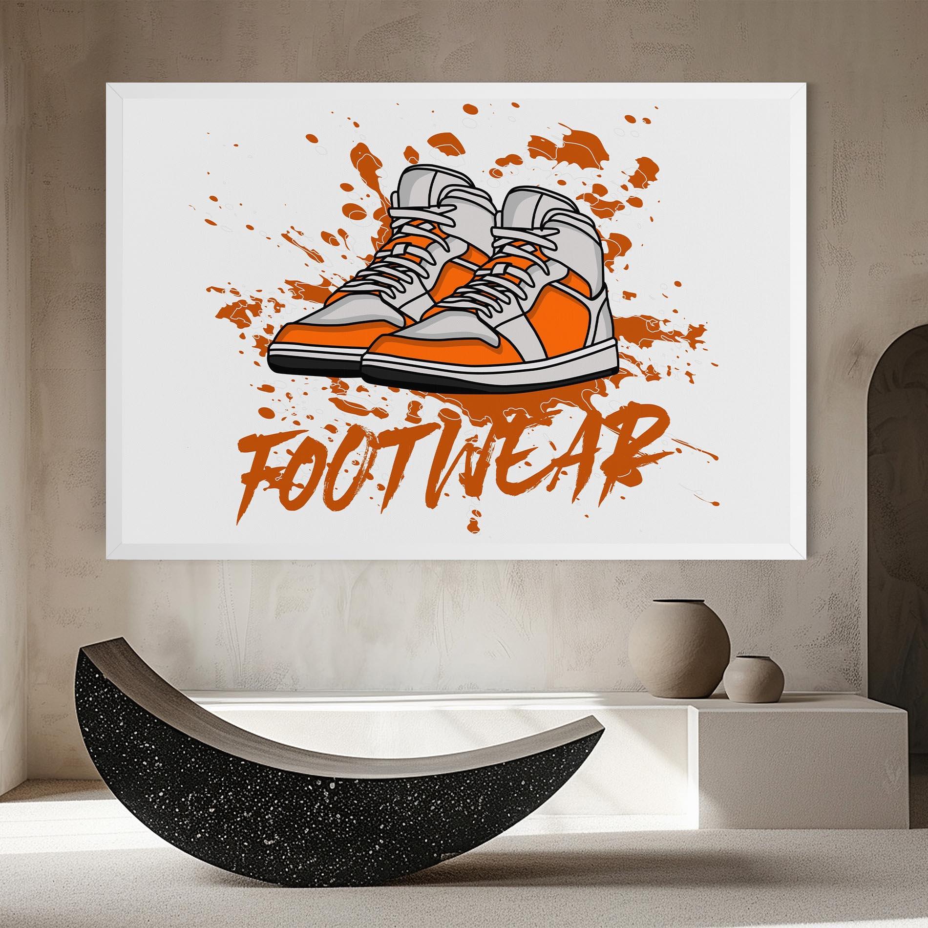 Tablou Canvas Orange Footwear mockup 8
